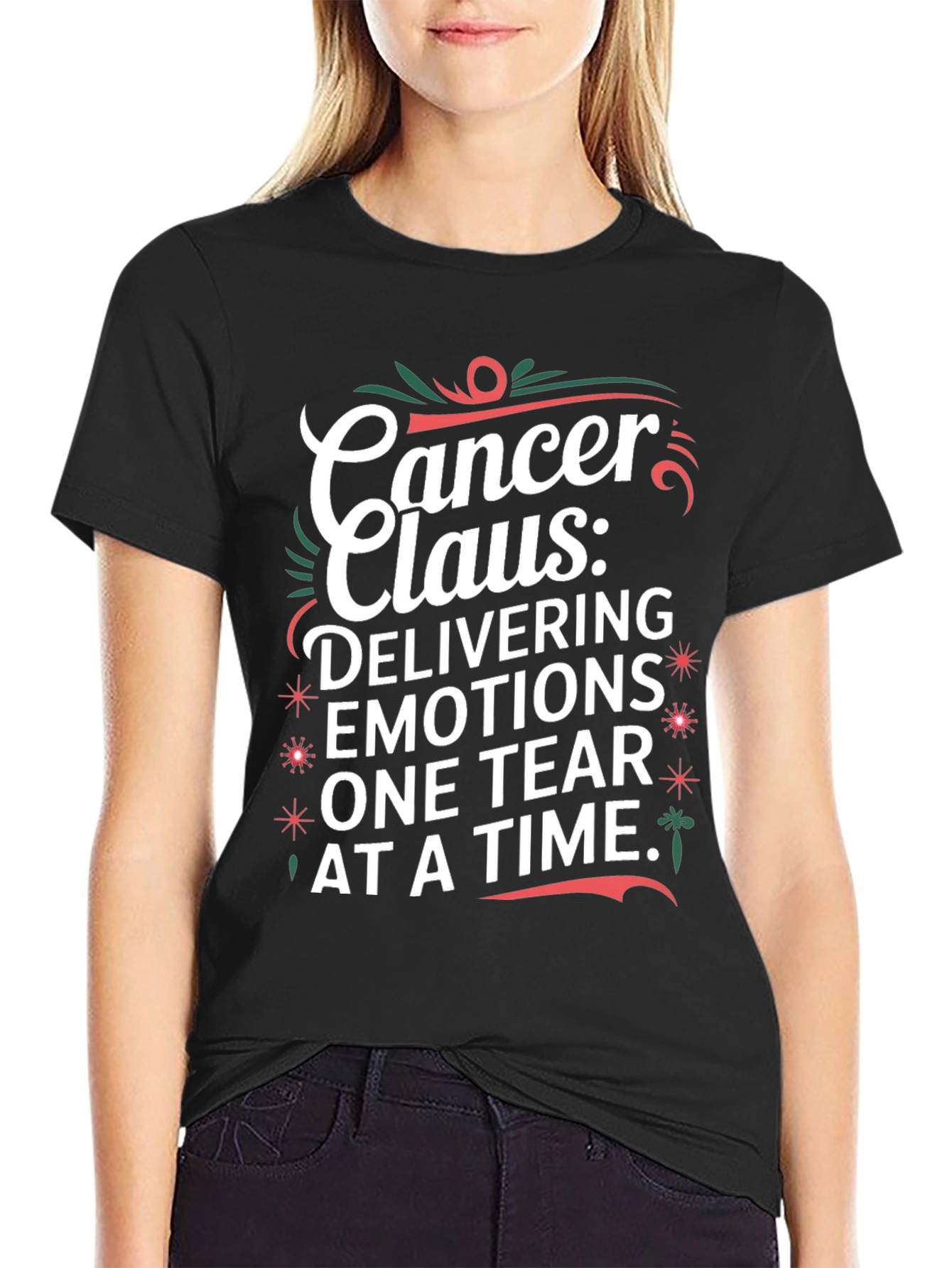 Cancer Claus Graphic T-Shirt - Delivering Emotions