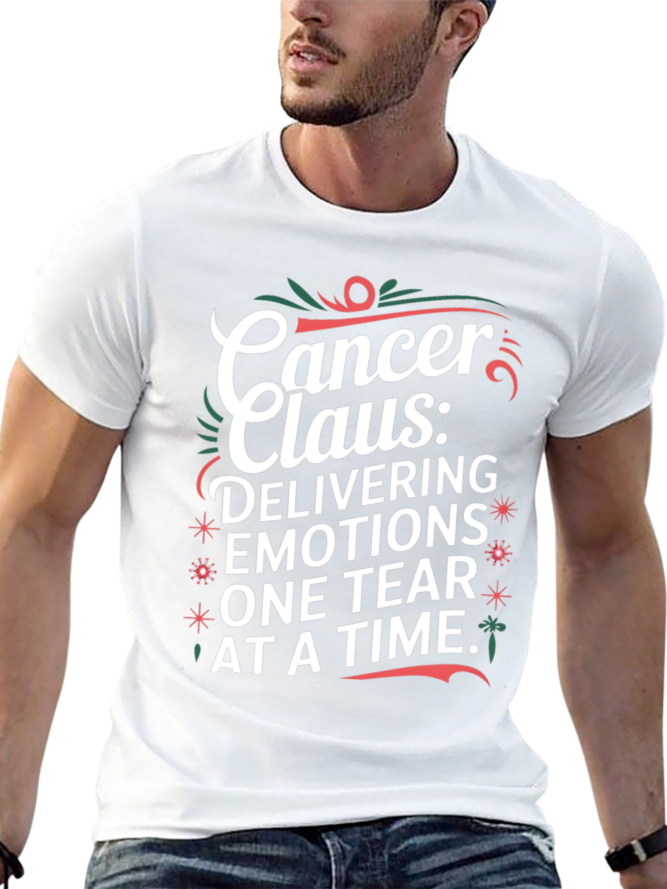 Cancer Claus Graphic T-Shirt - Delivering Emotions