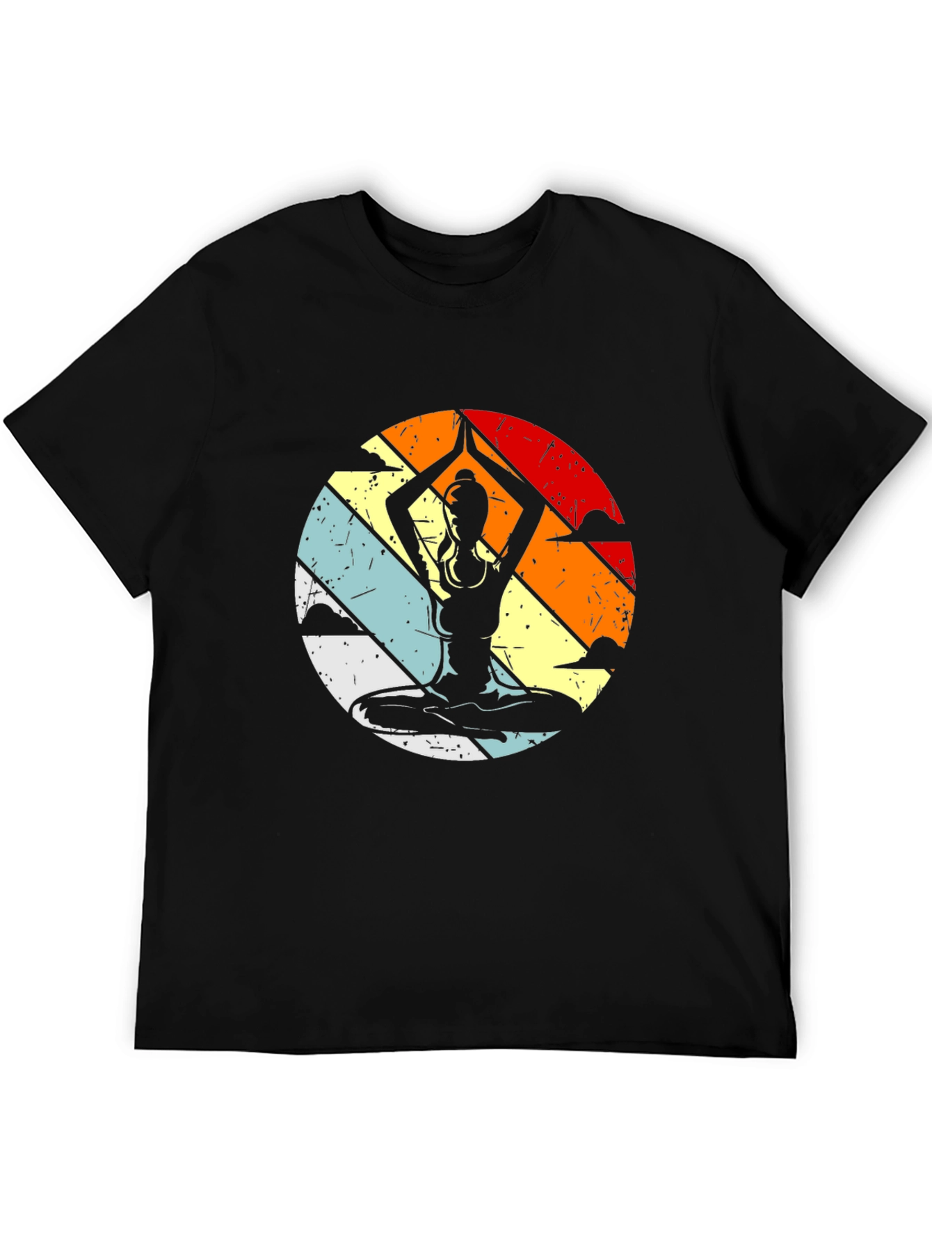 Yoga Pose Graphic Tee - Black Unisex T-Shirt
