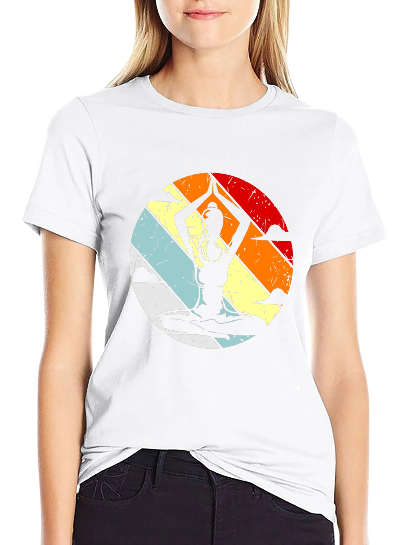 Yoga Pose Graphic Tee - Black Unisex T-Shirt