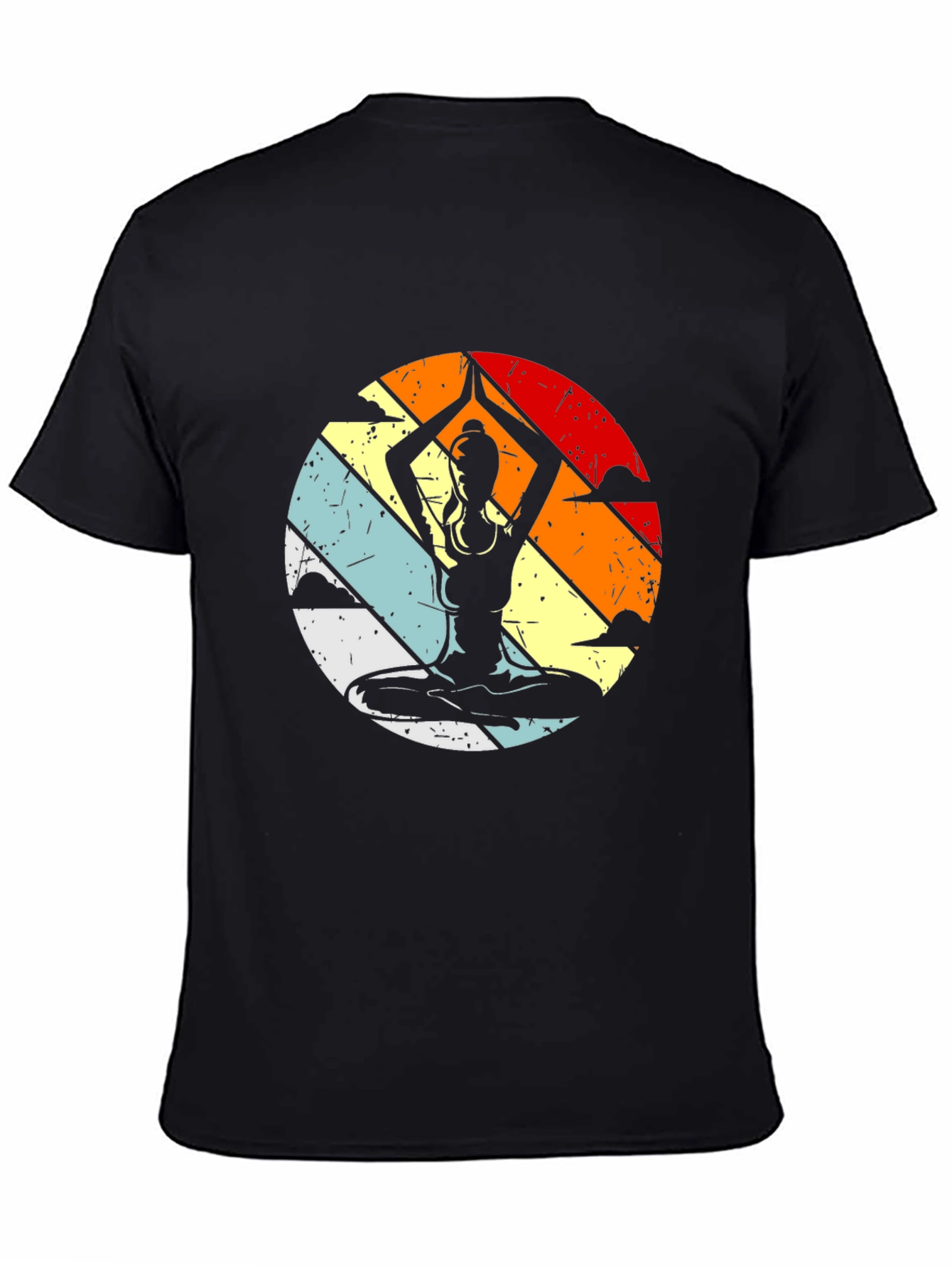 Yoga Pose Graphic Tee - Black Unisex T-Shirt
