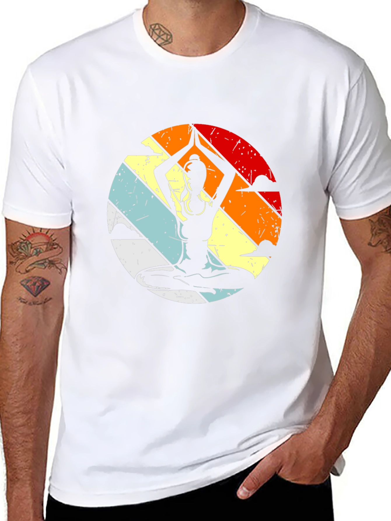 Yoga Pose Graphic Tee - Black Unisex T-Shirt