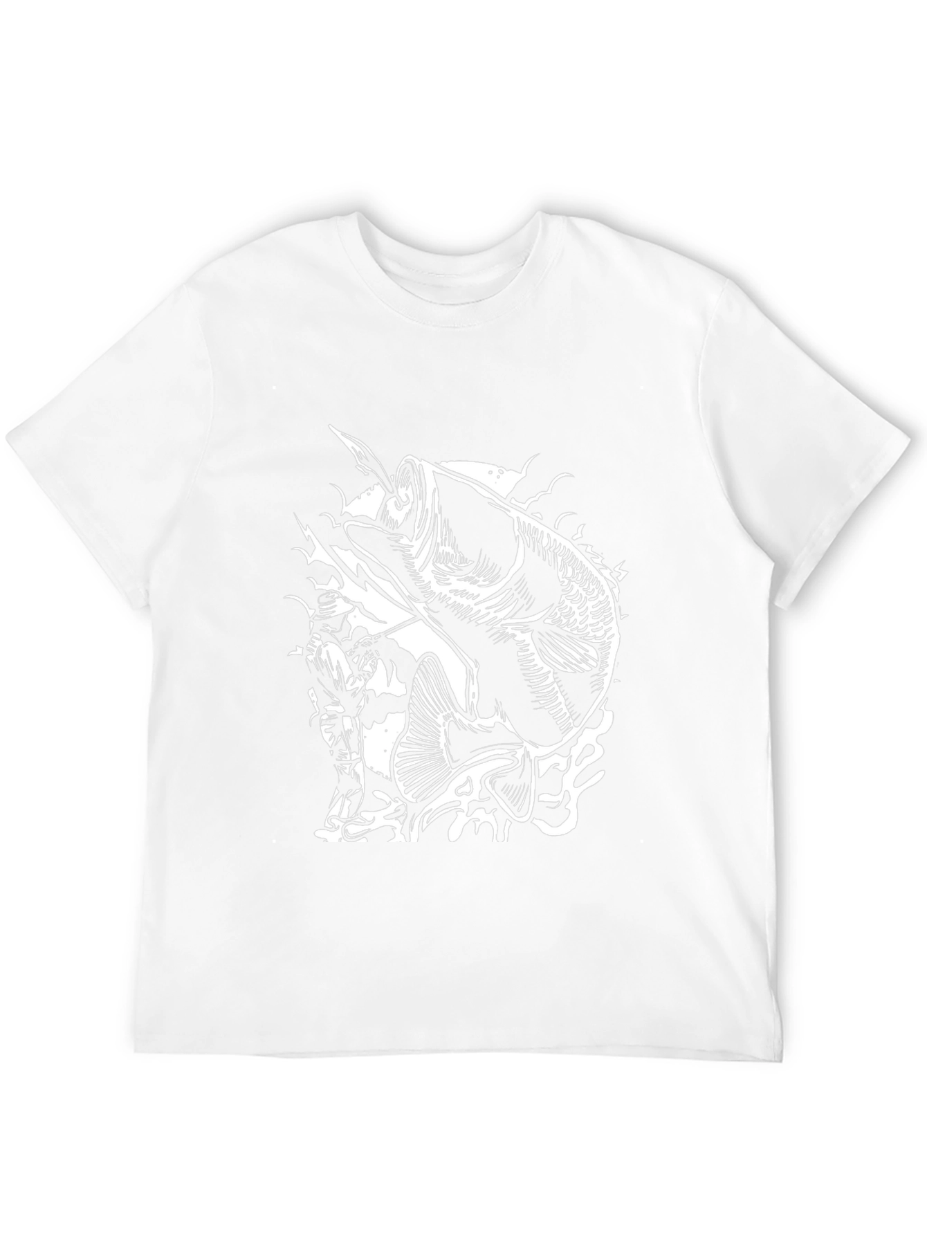 Bass Fishing Graphic Tee - Black Cotton Comfort