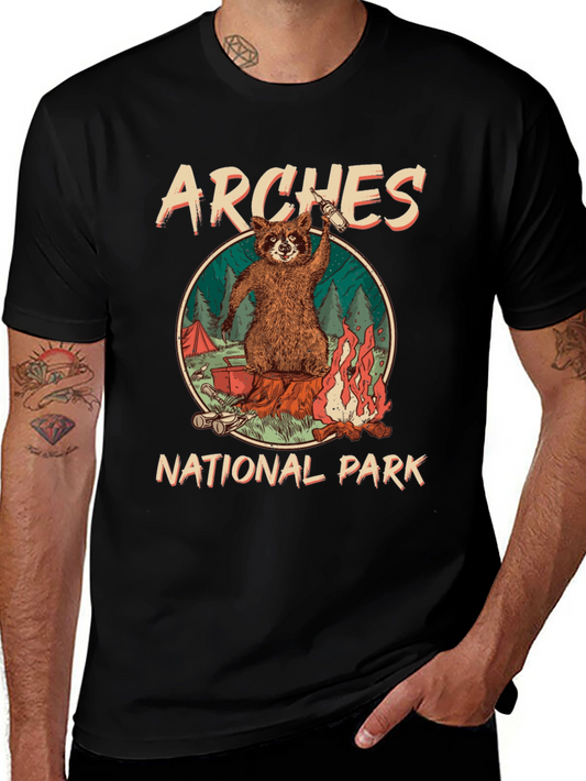 Arches National Park Raccoon Graphic T-Shirt