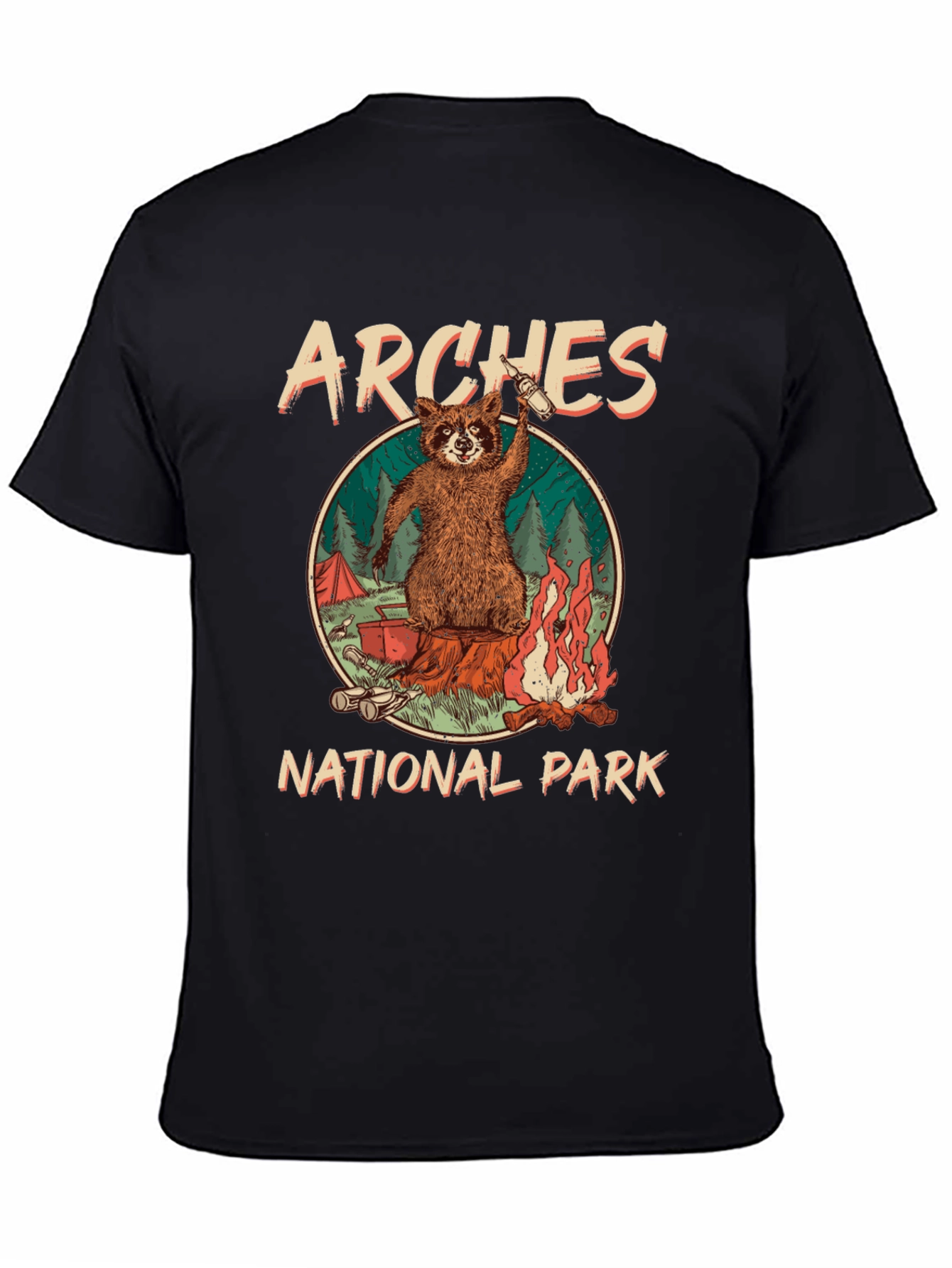 Arches National Park Raccoon Graphic T-Shirt
