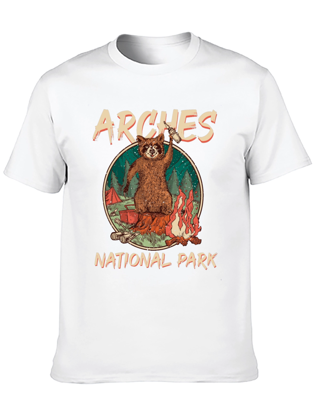 Arches National Park Raccoon Graphic T-Shirt