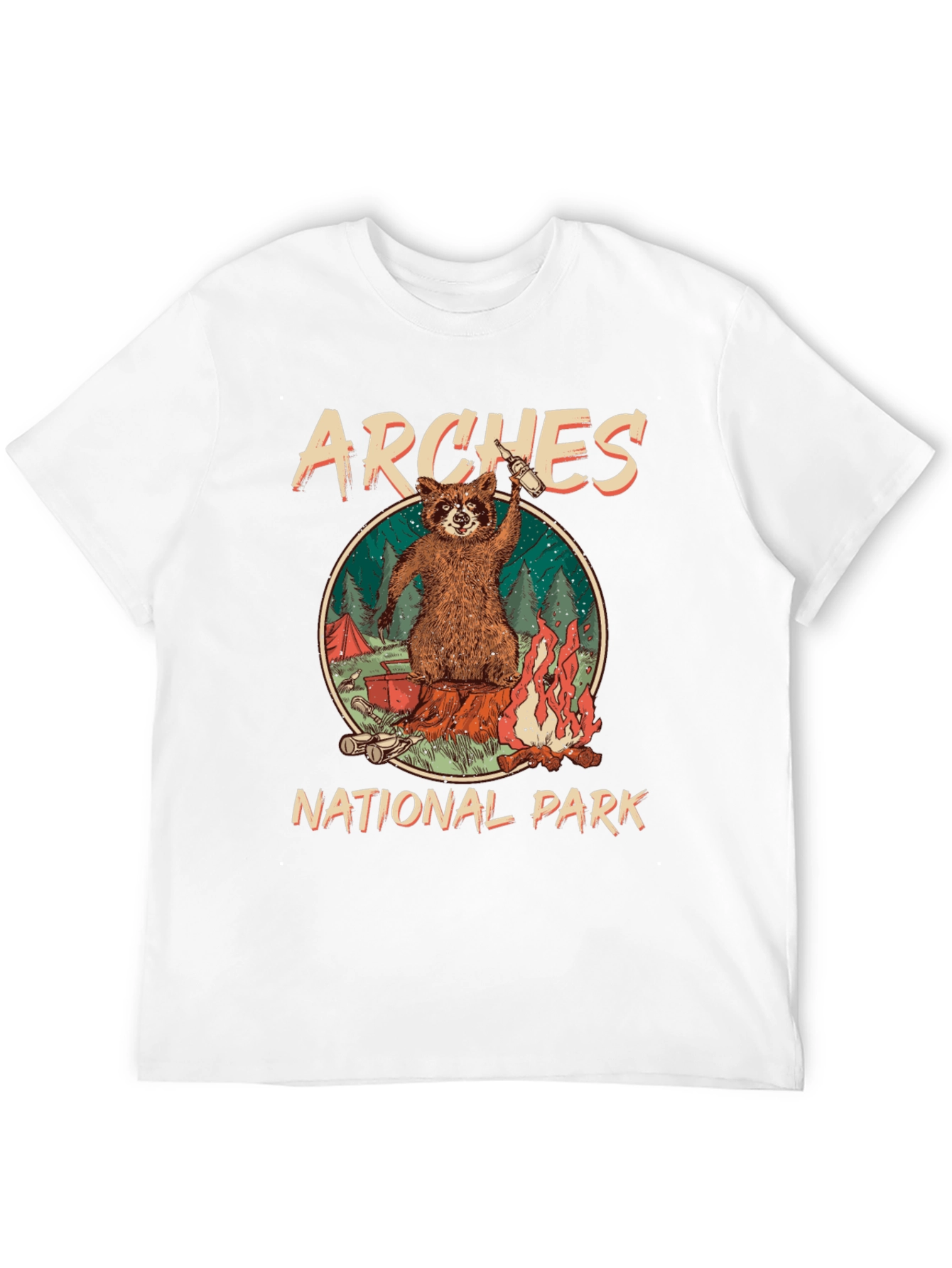 Arches National Park Raccoon Graphic T-Shirt