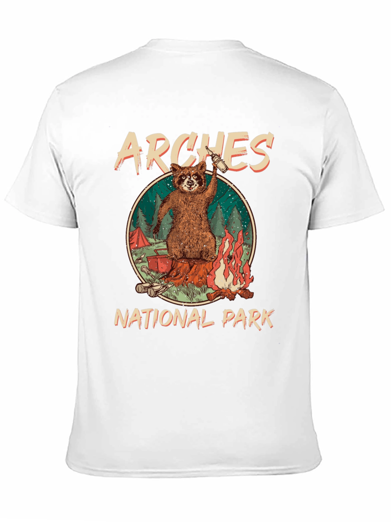 Arches National Park Raccoon Graphic T-Shirt