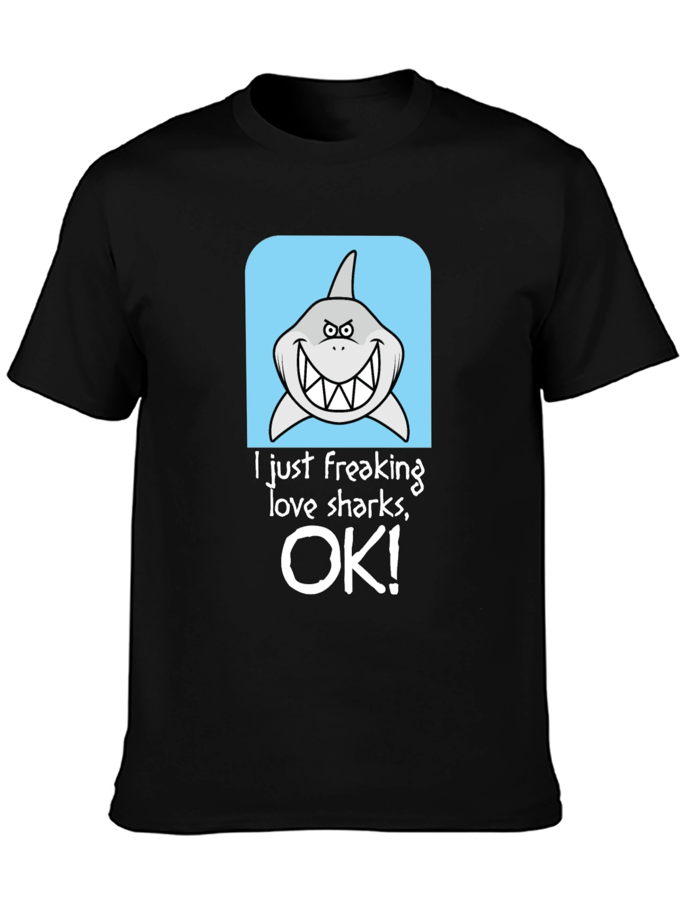 Shark Lover Graphic T-Shirt - Humorous Design