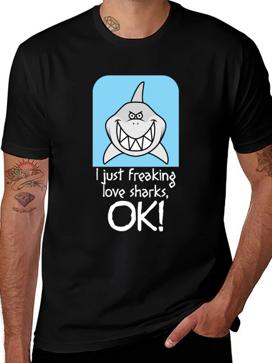 Shark Lover Graphic T-Shirt - Humorous Design