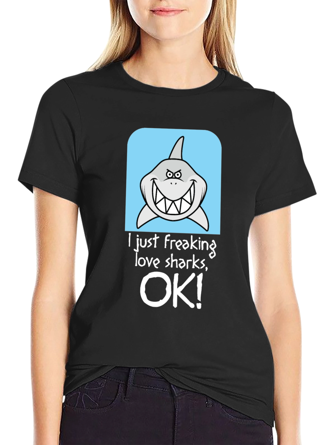 Shark Lover Graphic T-Shirt - Humorous Design