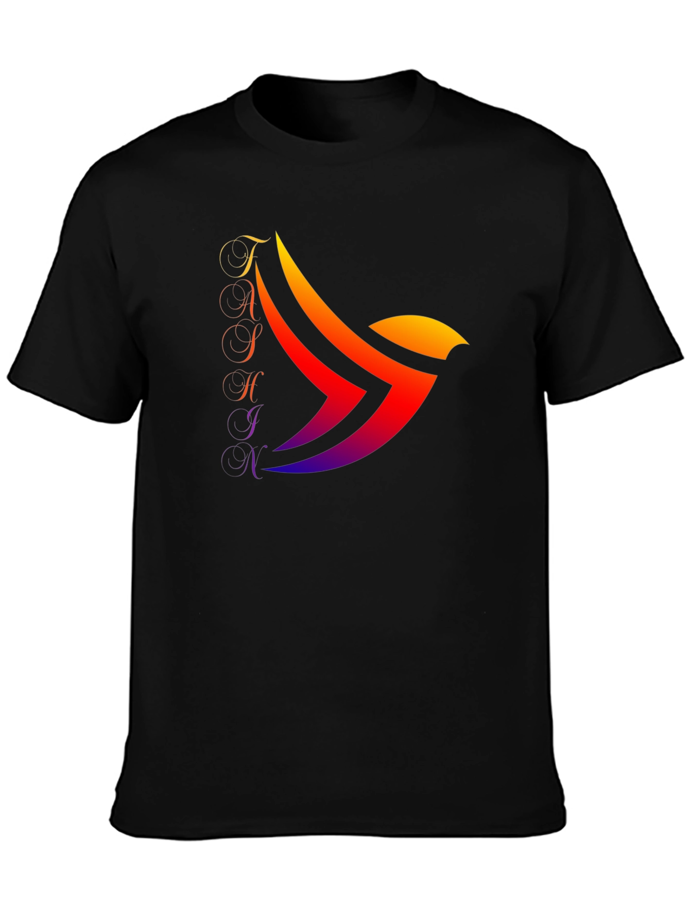 TATHINK Graphic Print Black T-Shirt