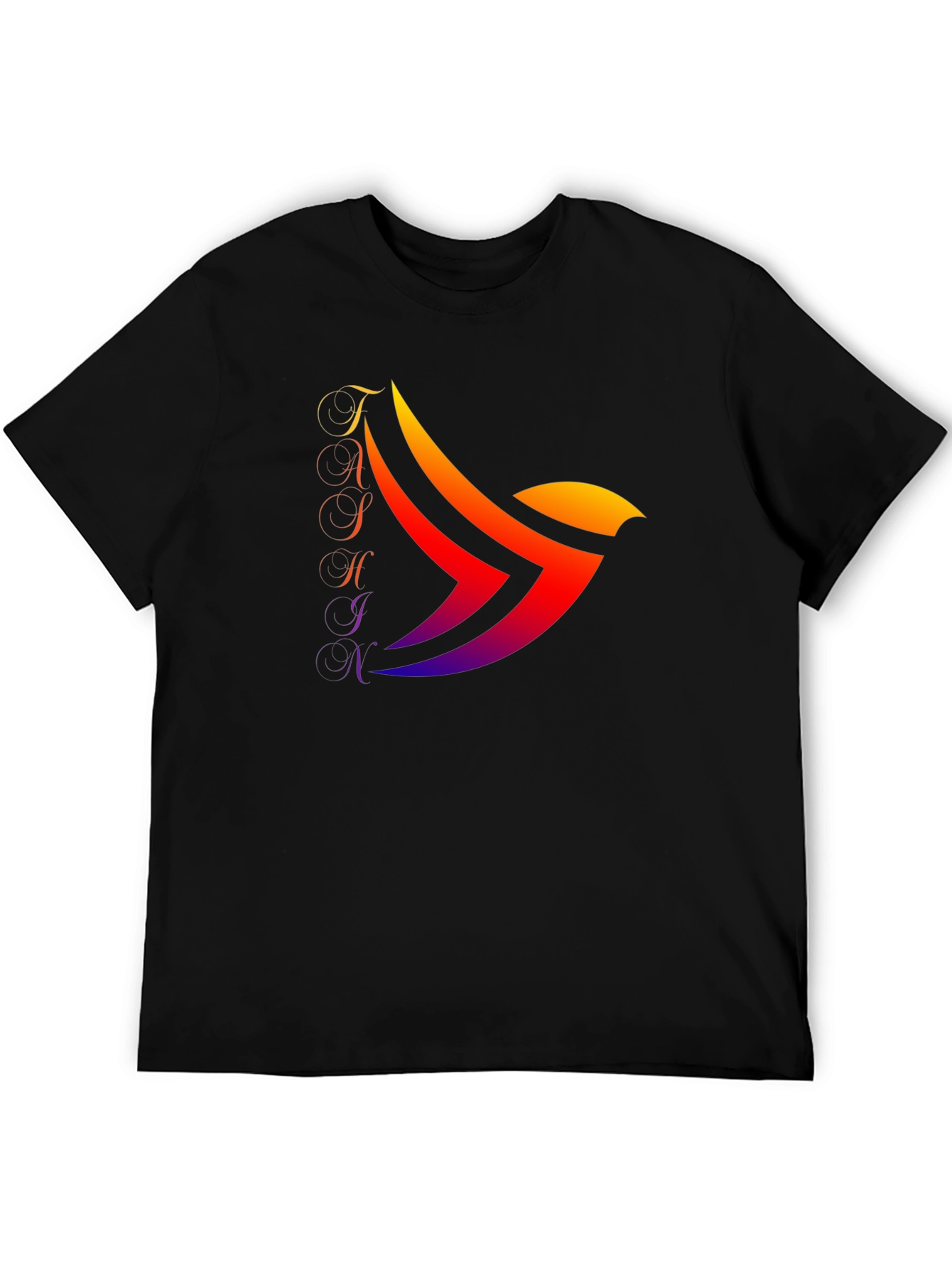 TATHINK Graphic Print Black T-Shirt