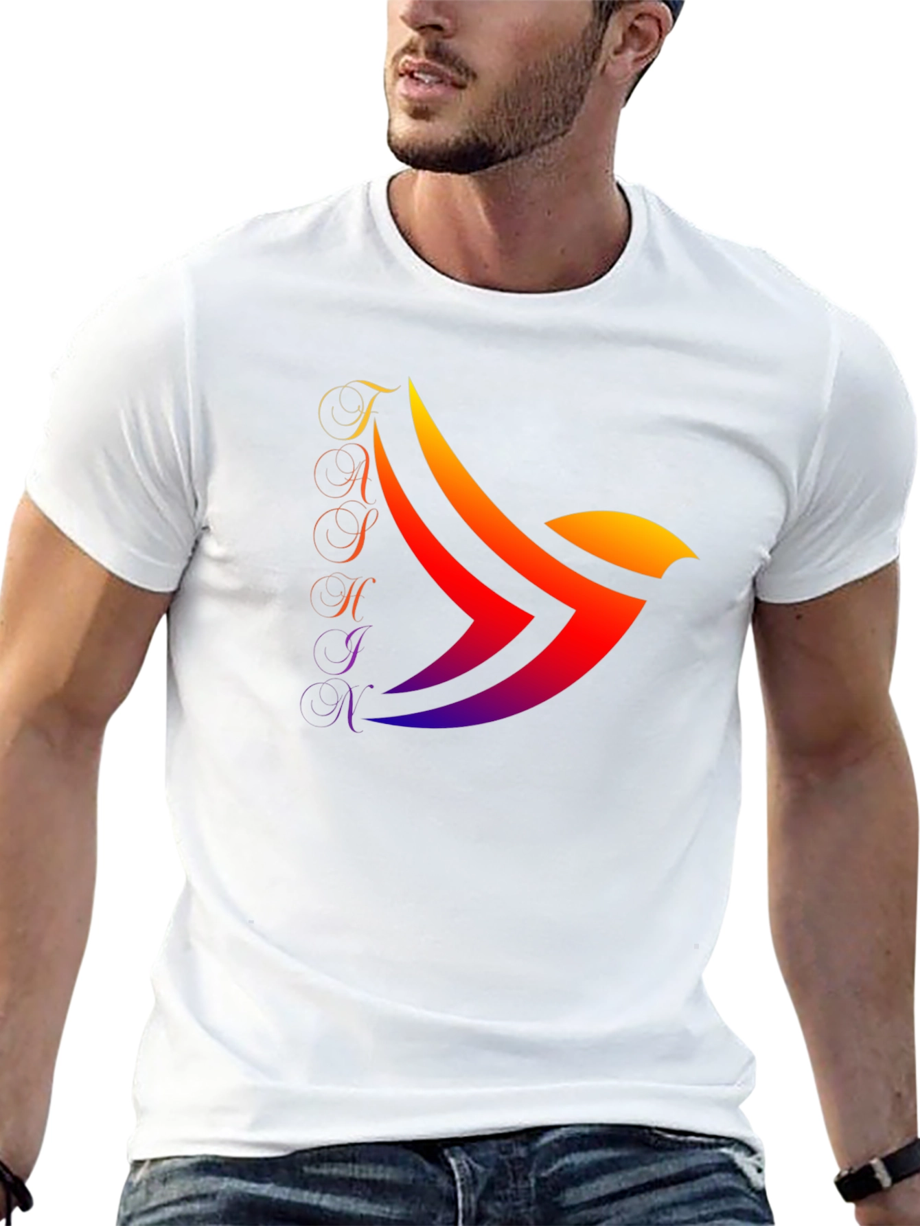 TATHINK Graphic Print Black T-Shirt
