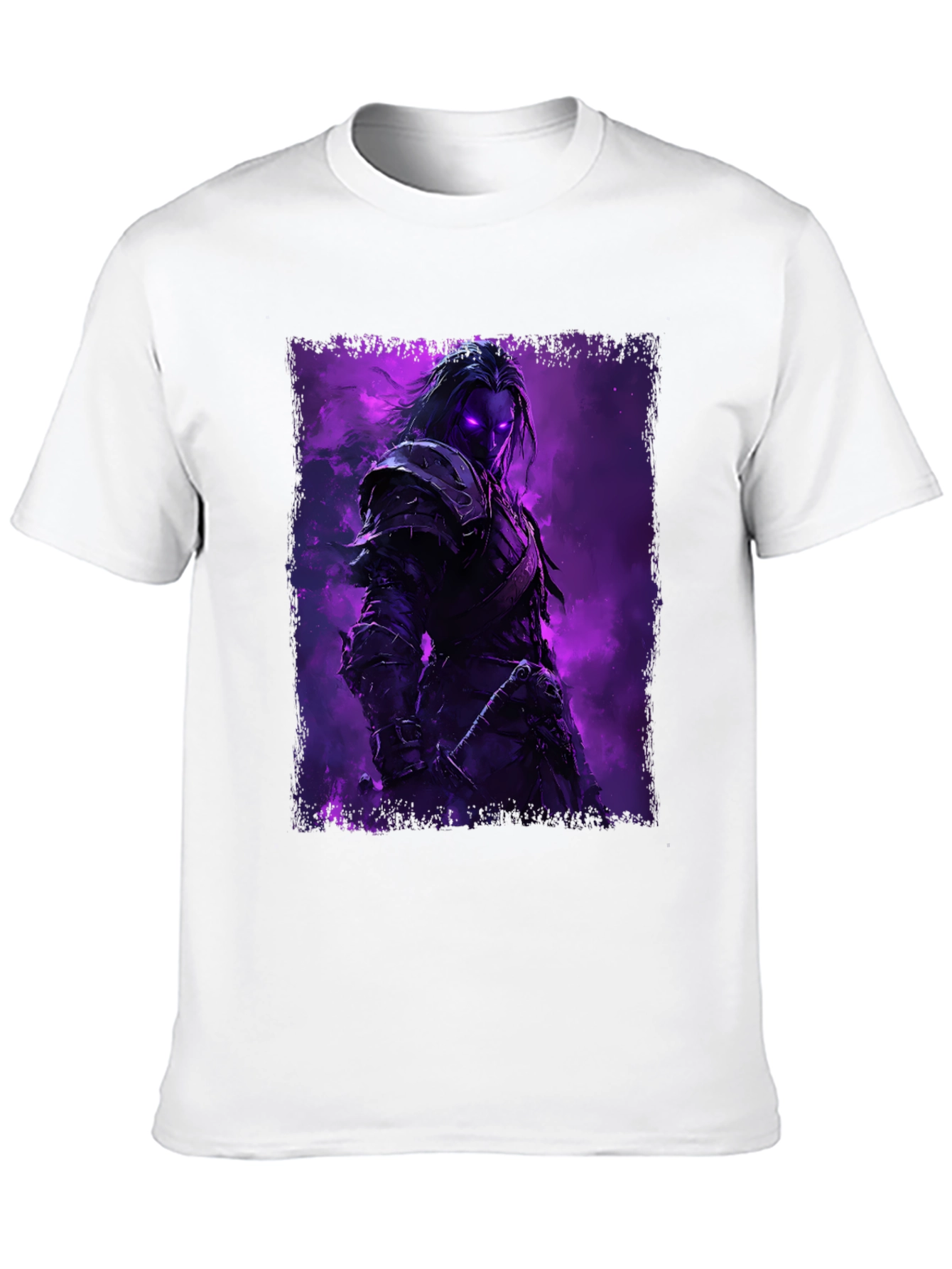 Mystic Warrior Graphic Tee - Dark Fantasy T-Shirt