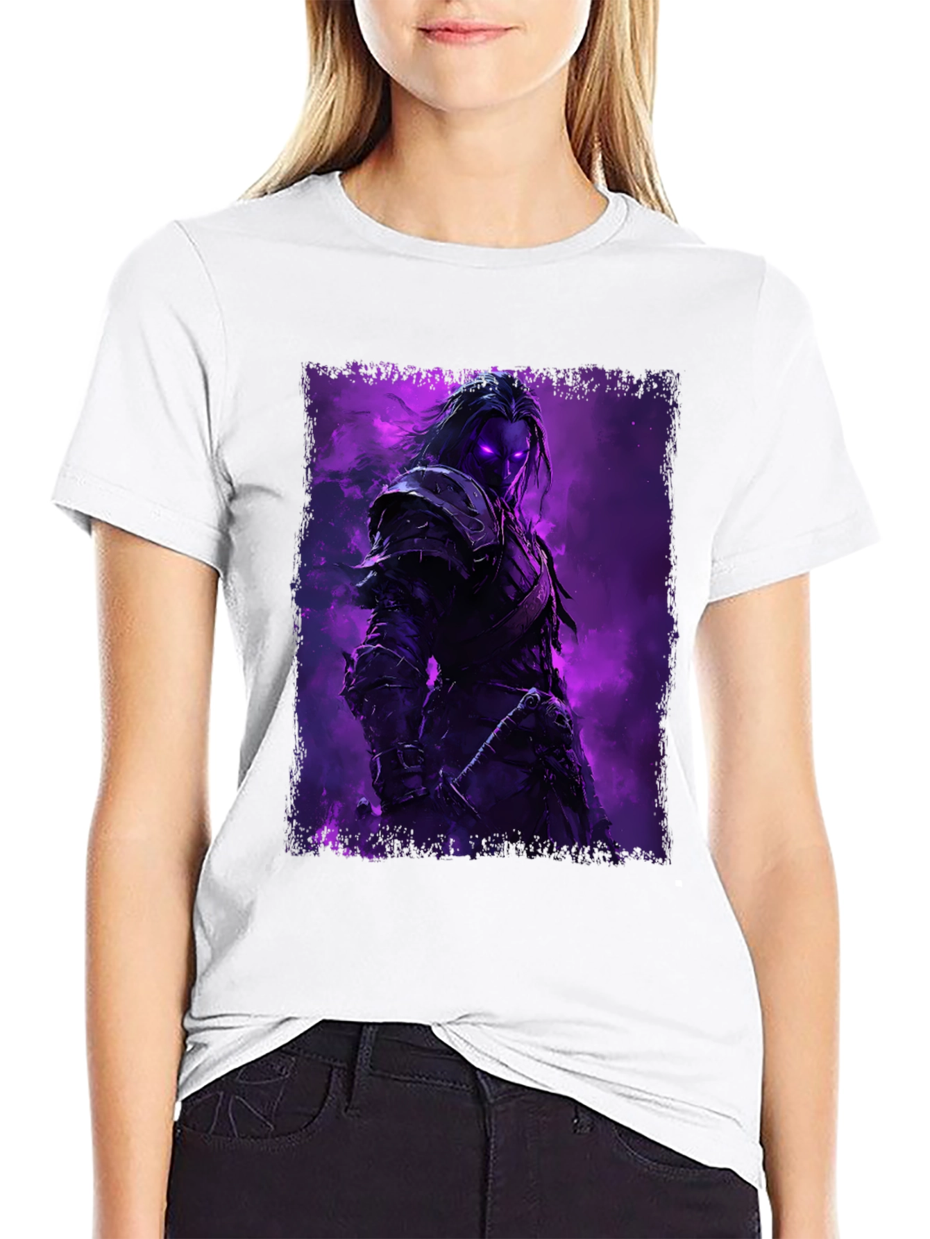 Mystic Warrior Graphic Tee - Dark Fantasy T-Shirt