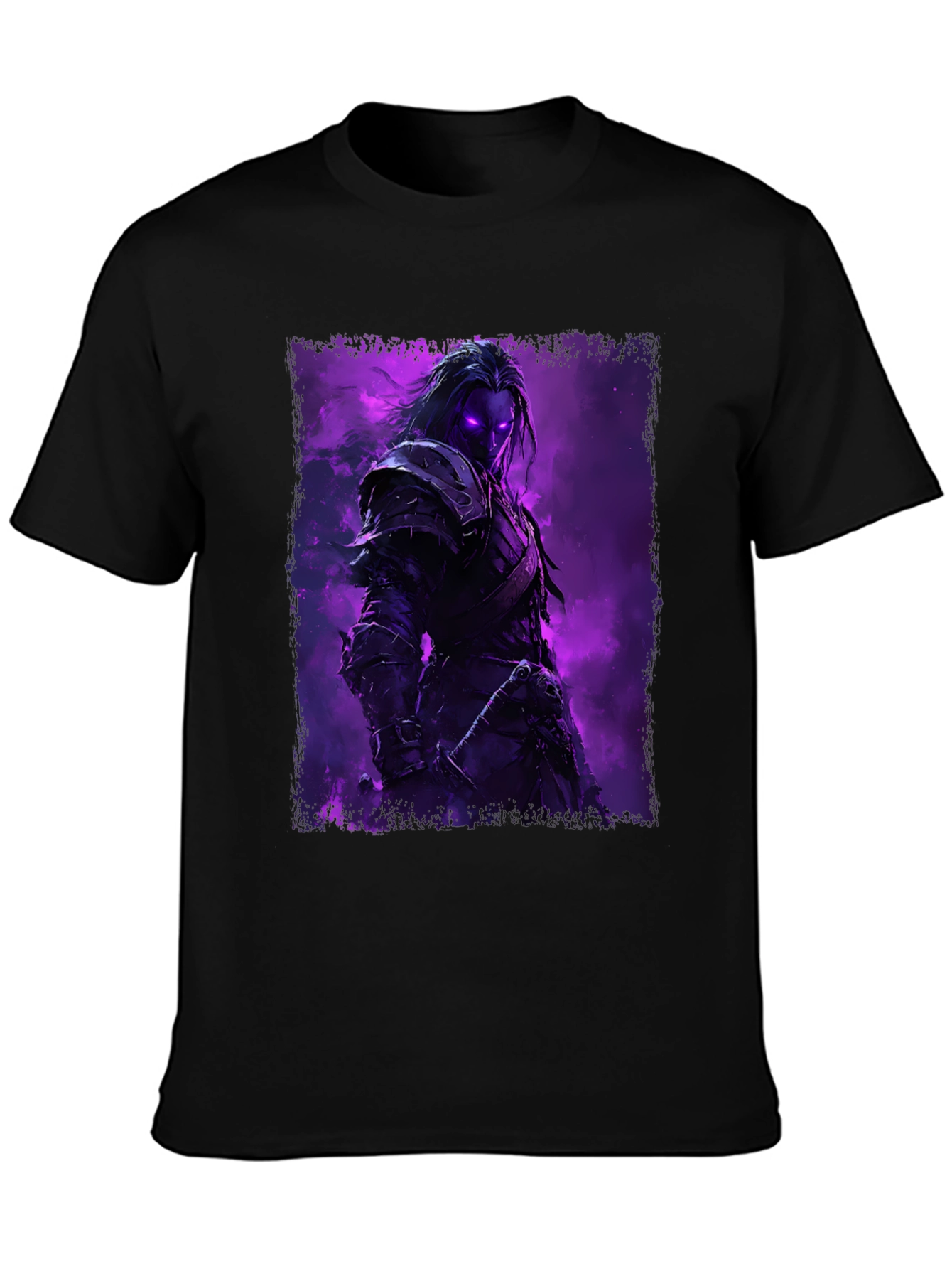 Mystic Warrior Graphic Tee - Dark Fantasy T-Shirt