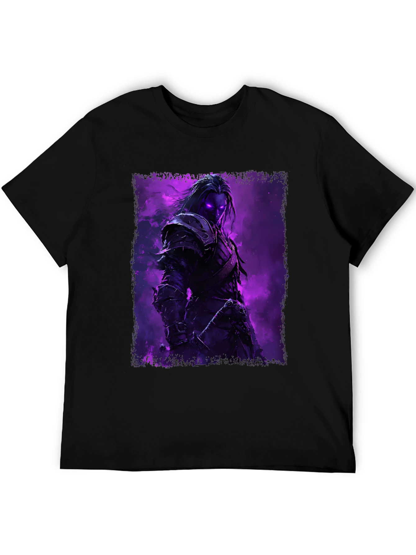 Mystic Warrior Graphic Tee - Dark Fantasy T-Shirt