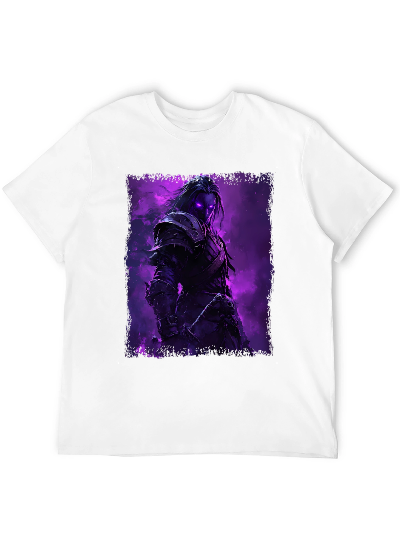 Mystic Warrior Graphic Tee - Dark Fantasy T-Shirt