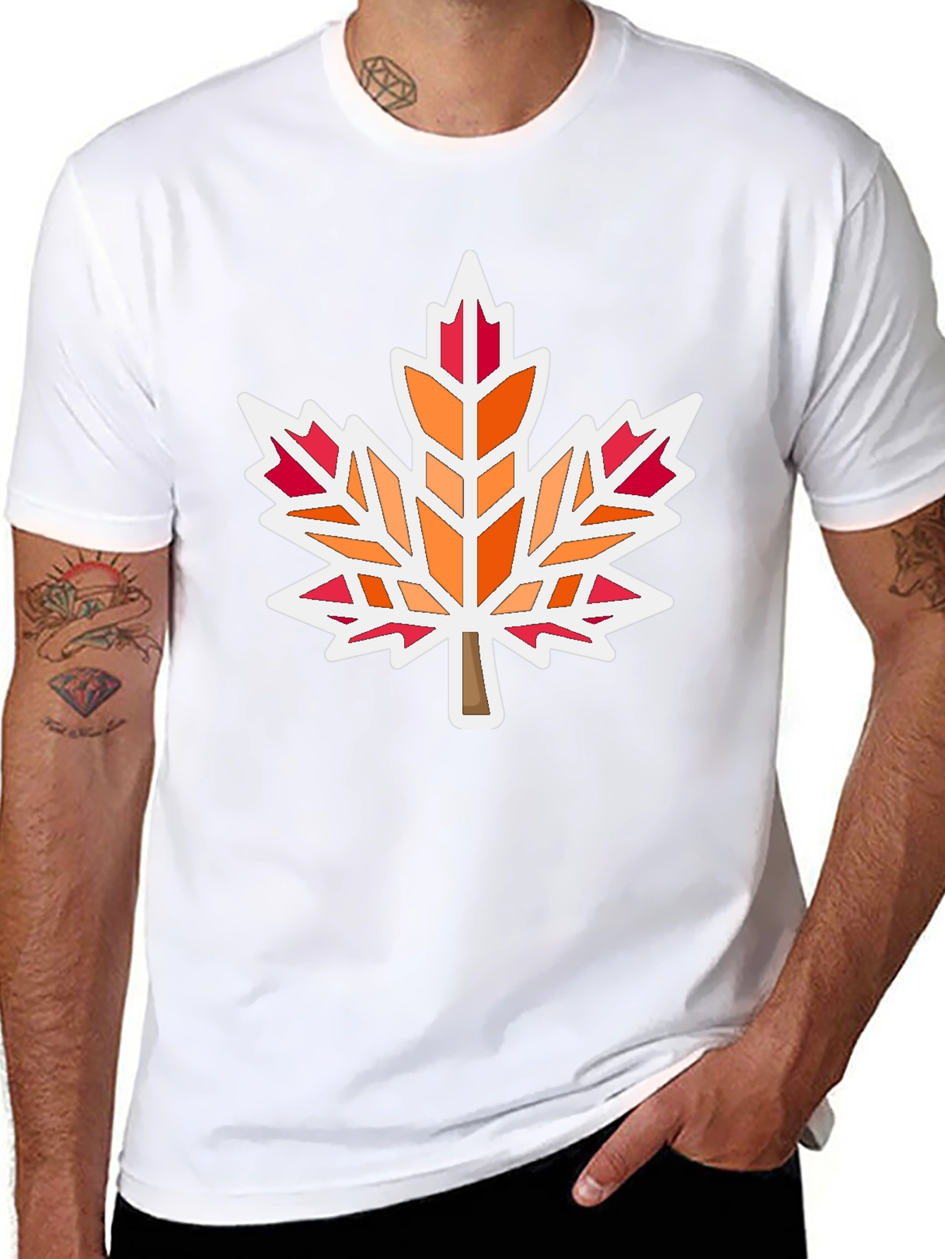 Maple Leaf Graphic Tee - Black Unisex Shirt