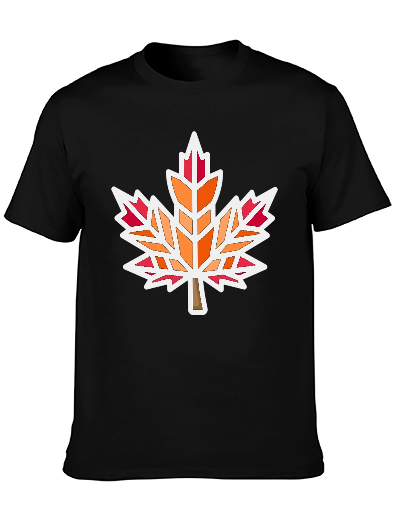 Maple Leaf Graphic Tee - Black Unisex Shirt