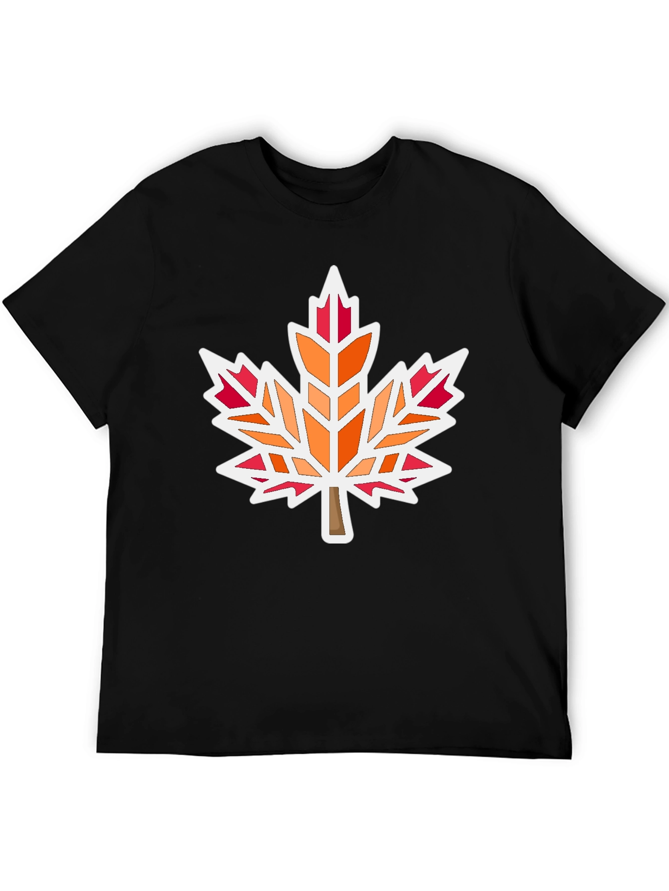 Maple Leaf Graphic Tee - Black Unisex Shirt