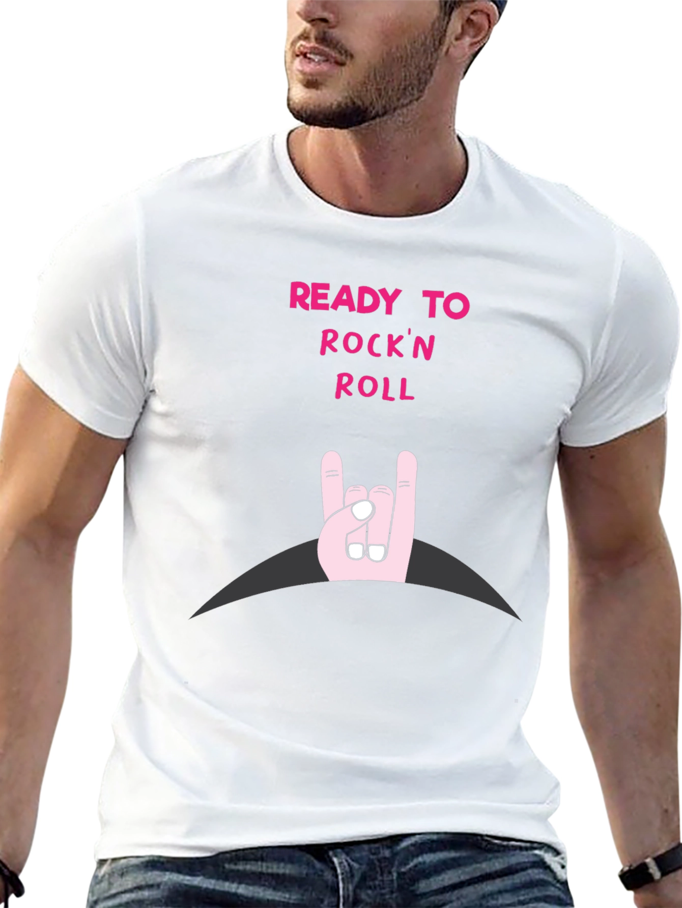 Ready to Rockn Roll Black T-Shirt