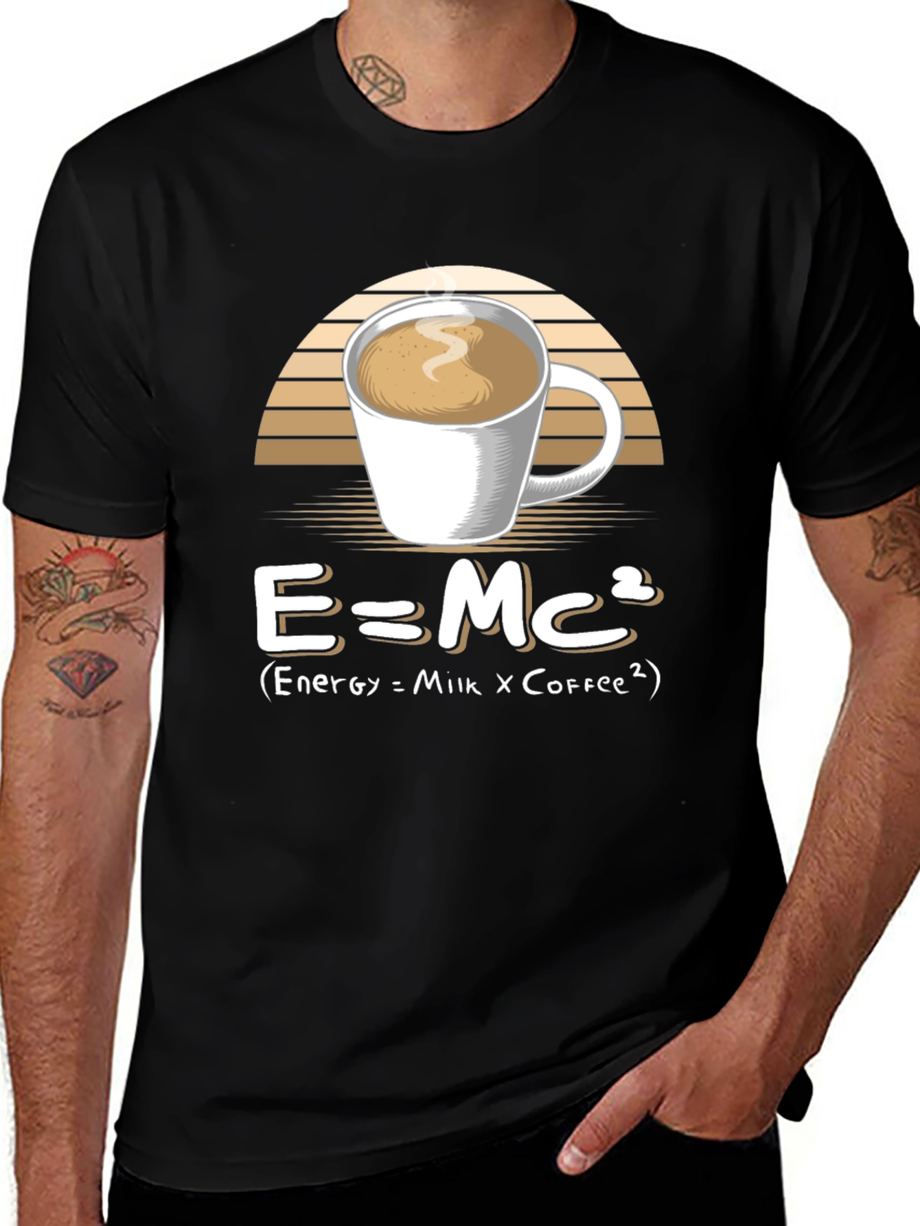 E=Mc2 Coffee Formula Graphic T-Shirt