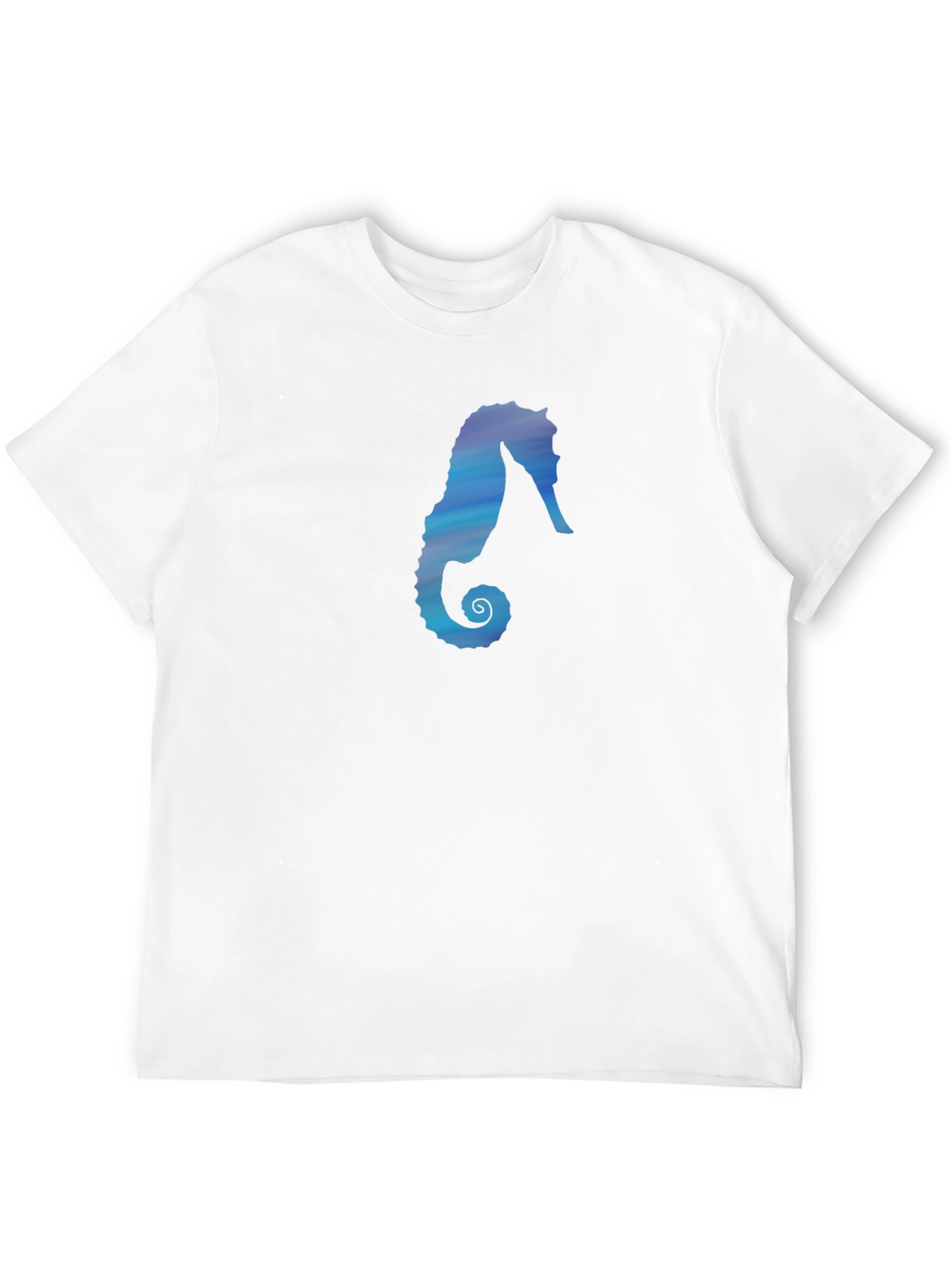 Seahorse Graphic Tee - Black Cotton Casual Top