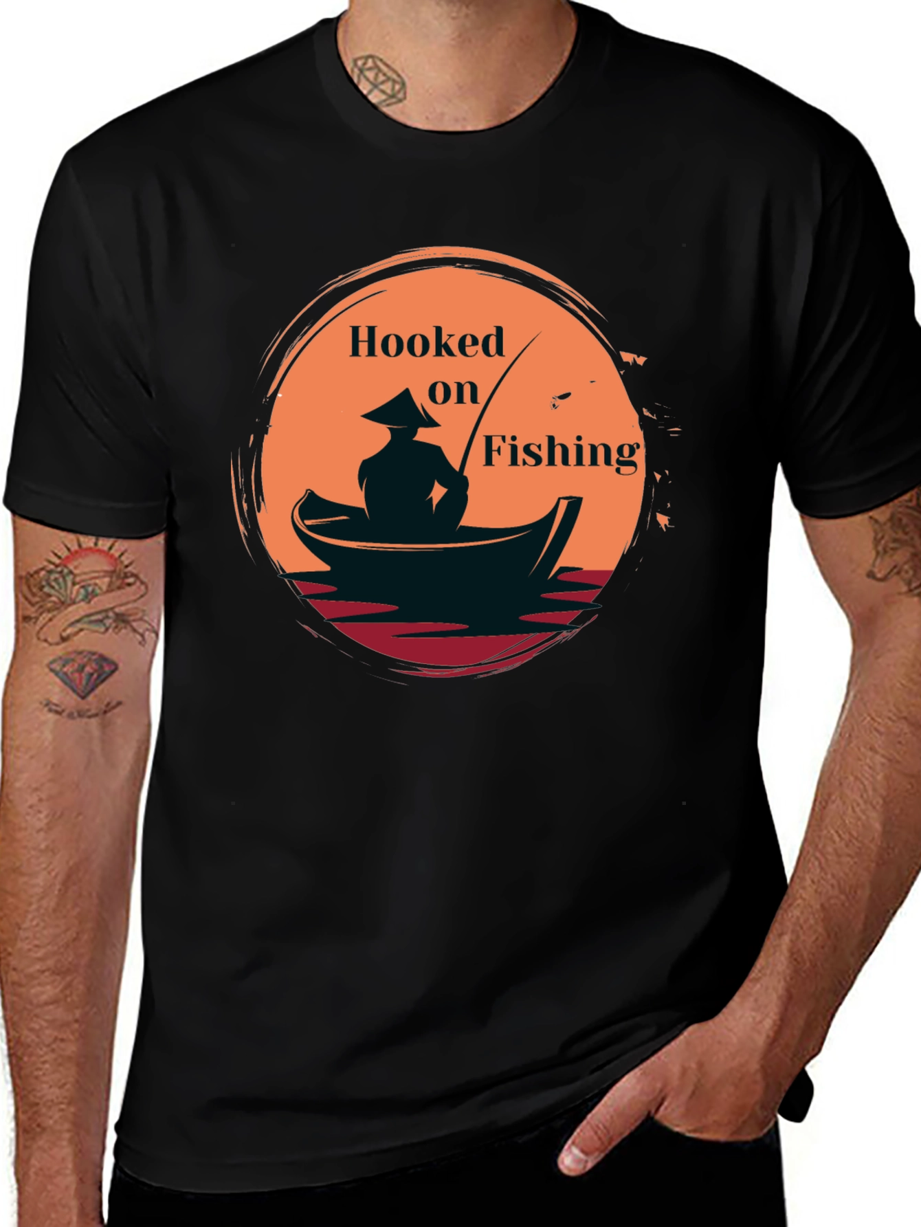 Hooked on Fishing Graphic Tee