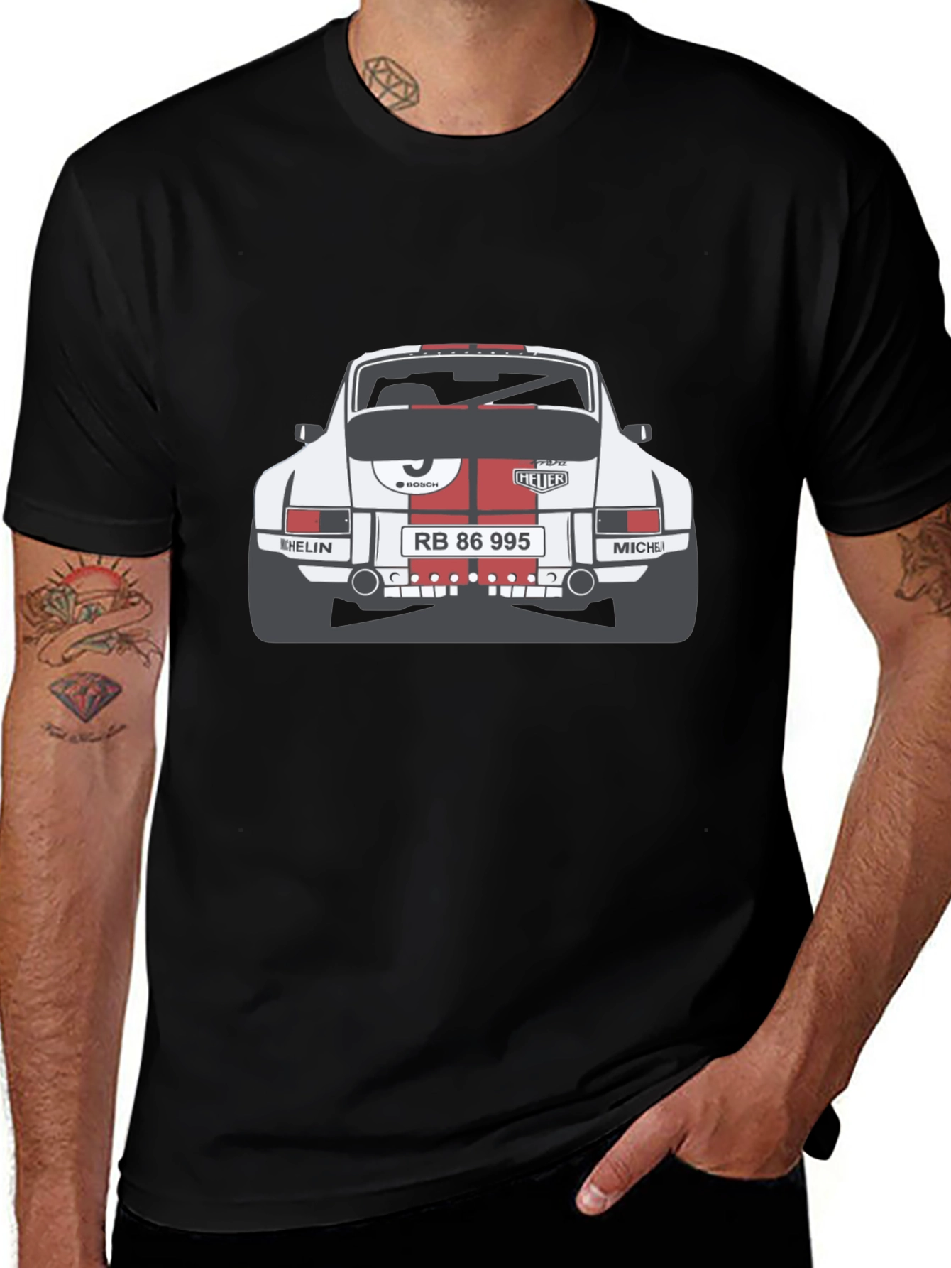 Retro Race Car Graphic T-Shirt