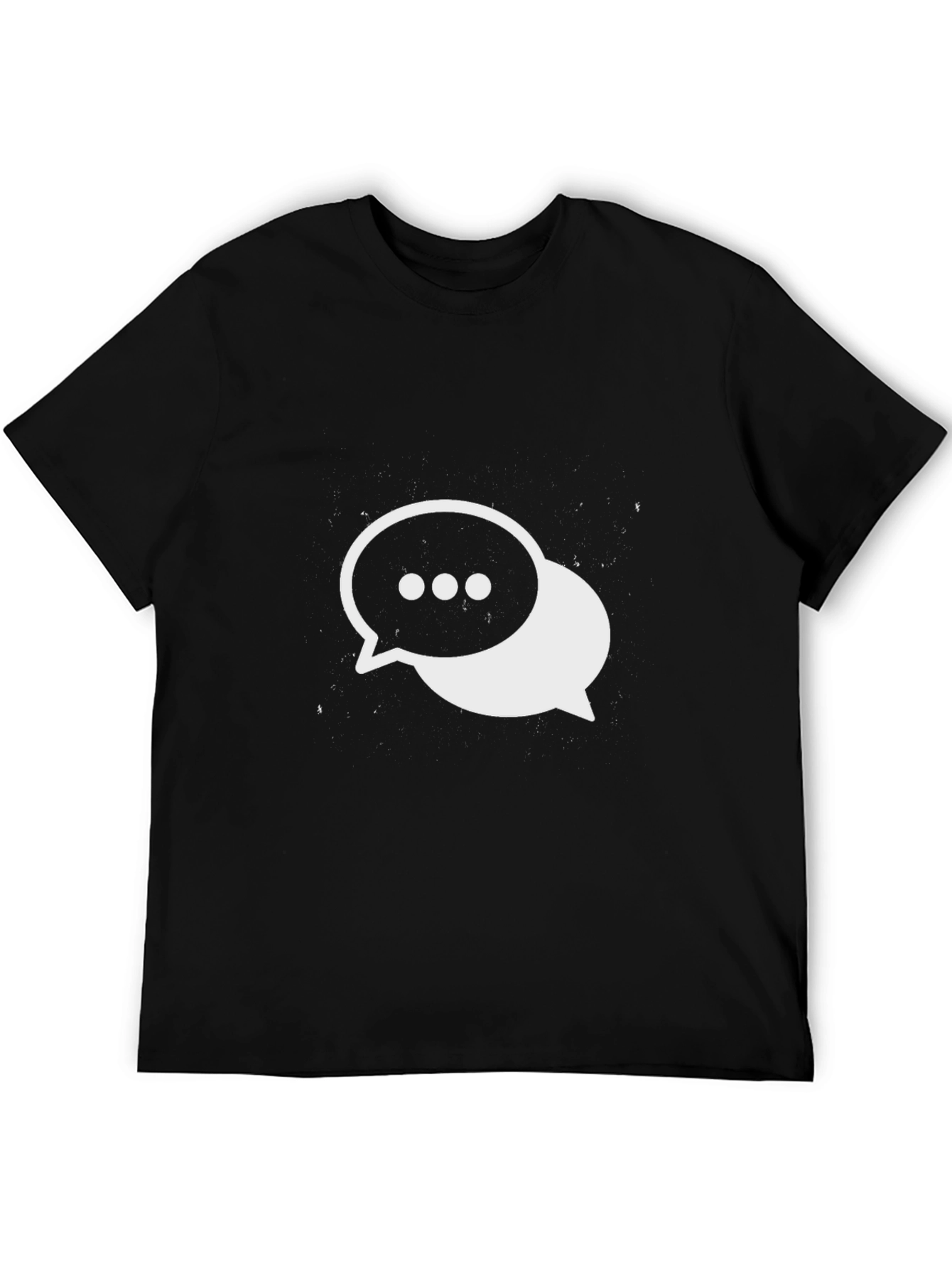 Conversation Bubble Graphic Tee - Black