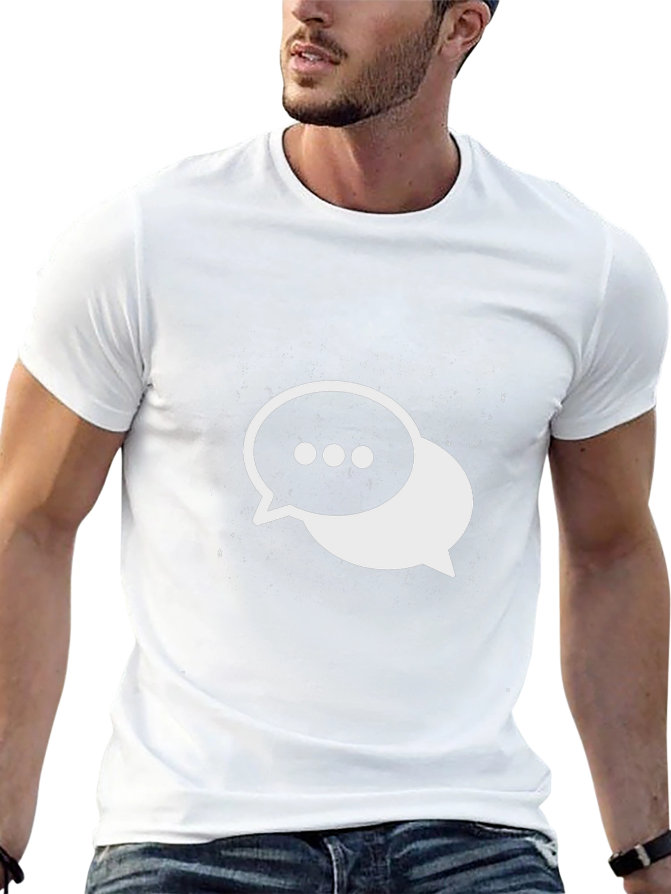 Conversation Bubble Graphic Tee - Black