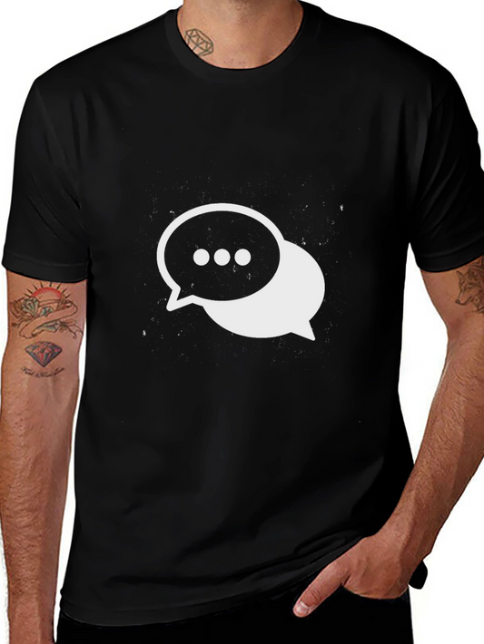 Conversation Bubble Graphic Tee - Black