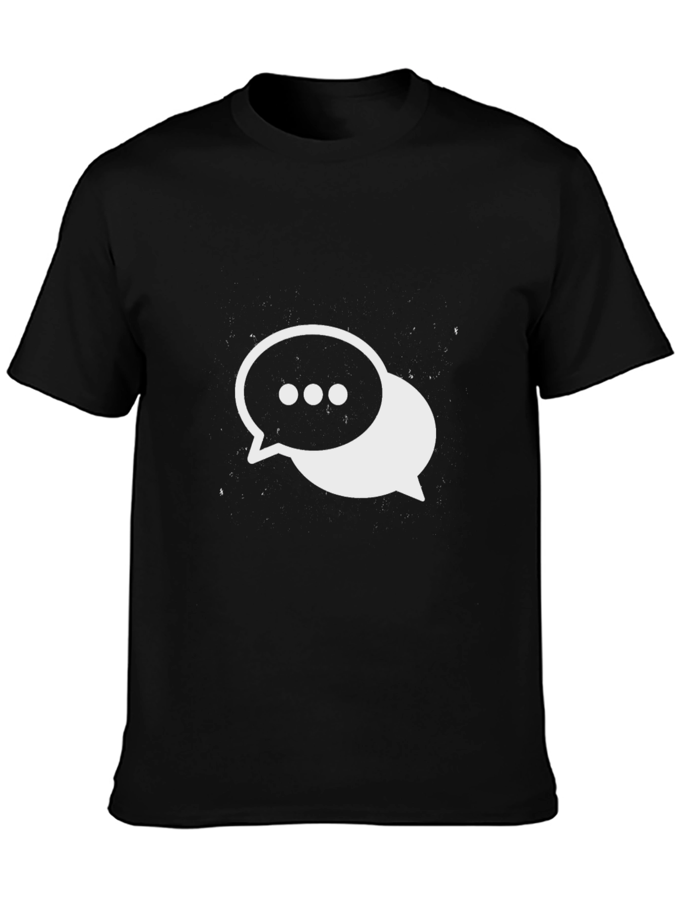 Conversation Bubble Graphic Tee - Black