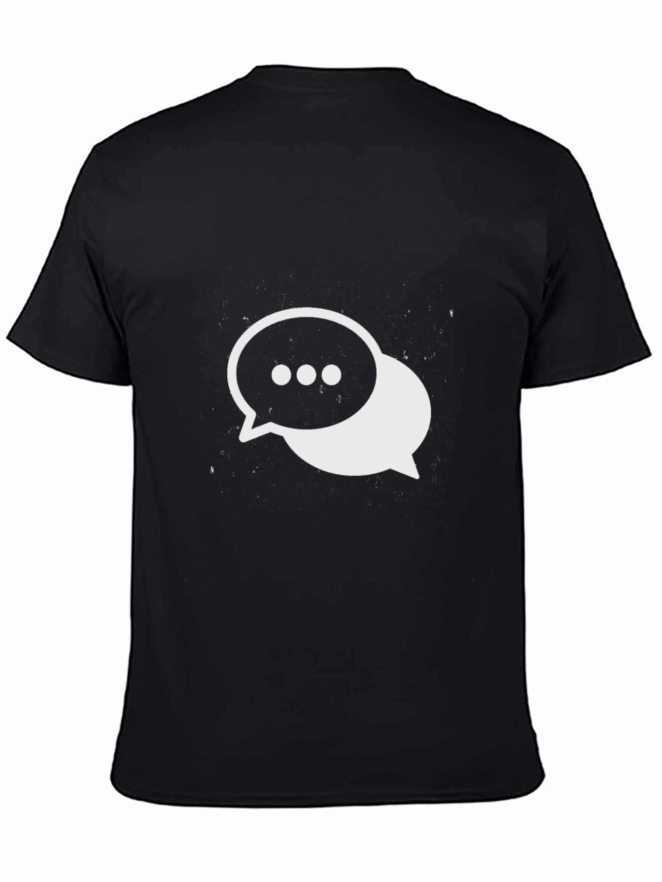 Conversation Bubble Graphic Tee - Black