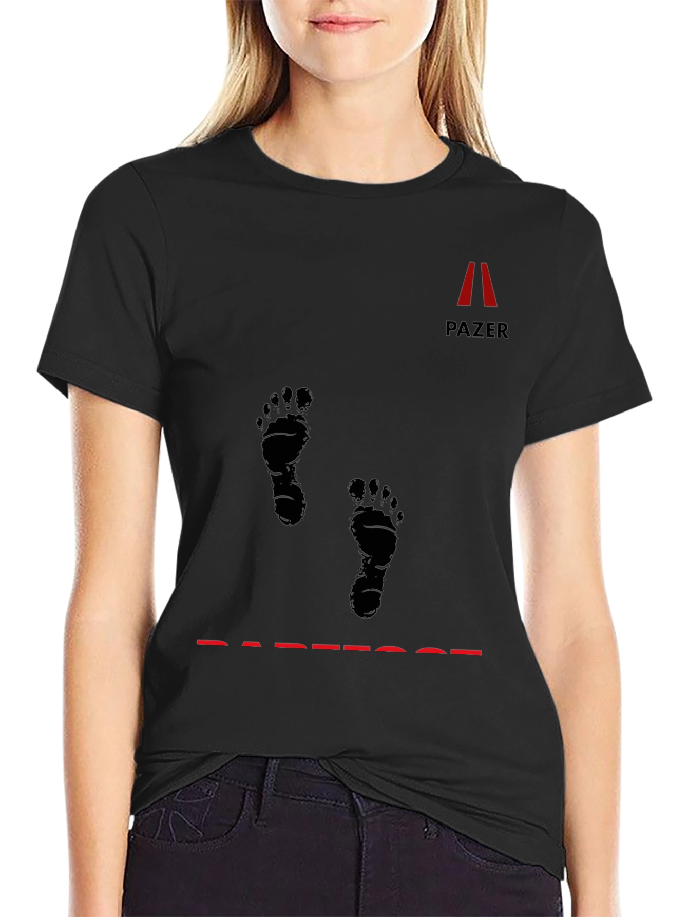 Pazer Barefoot Black Graphic Tee