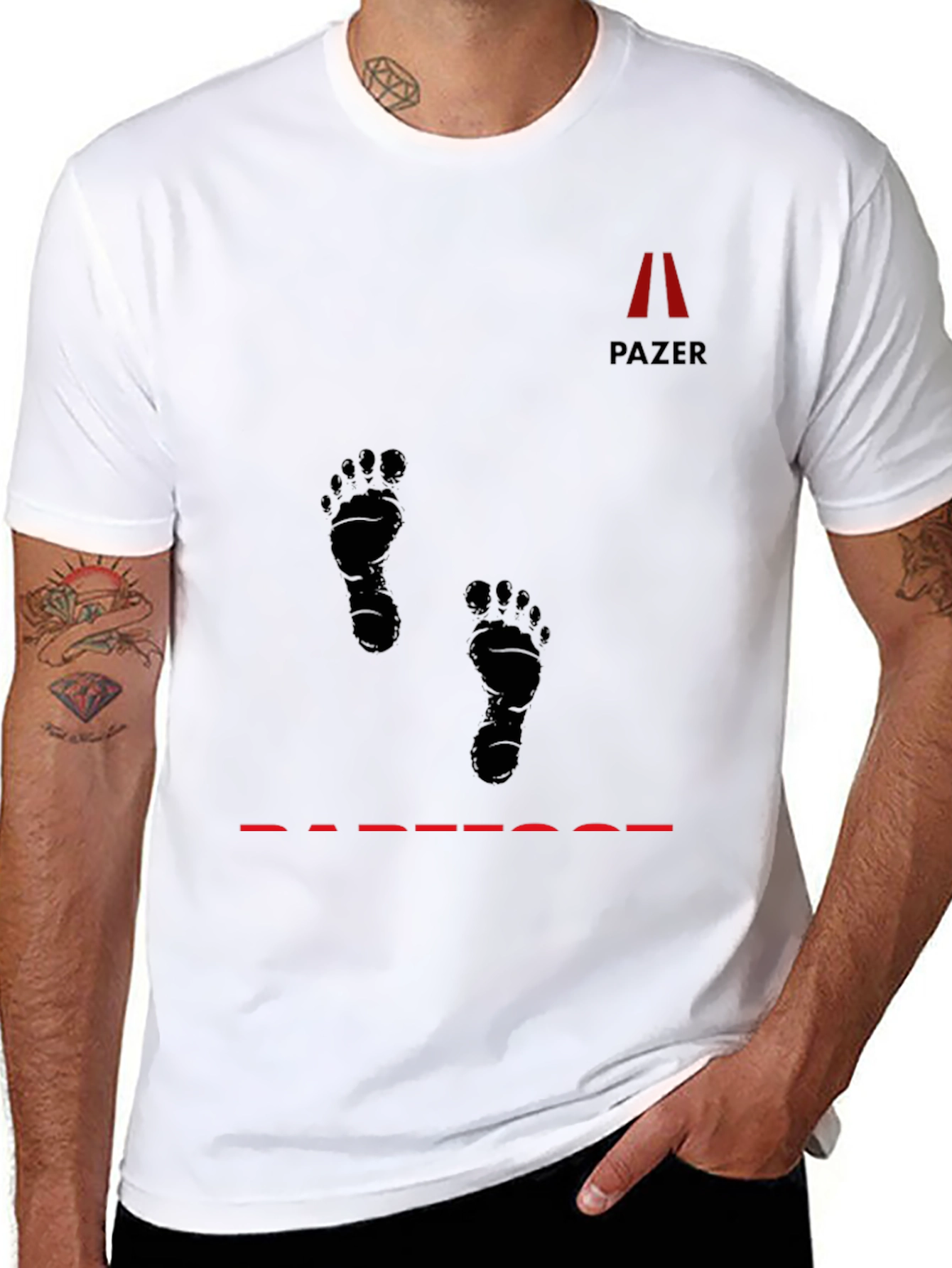 Pazer Barefoot Black Graphic Tee