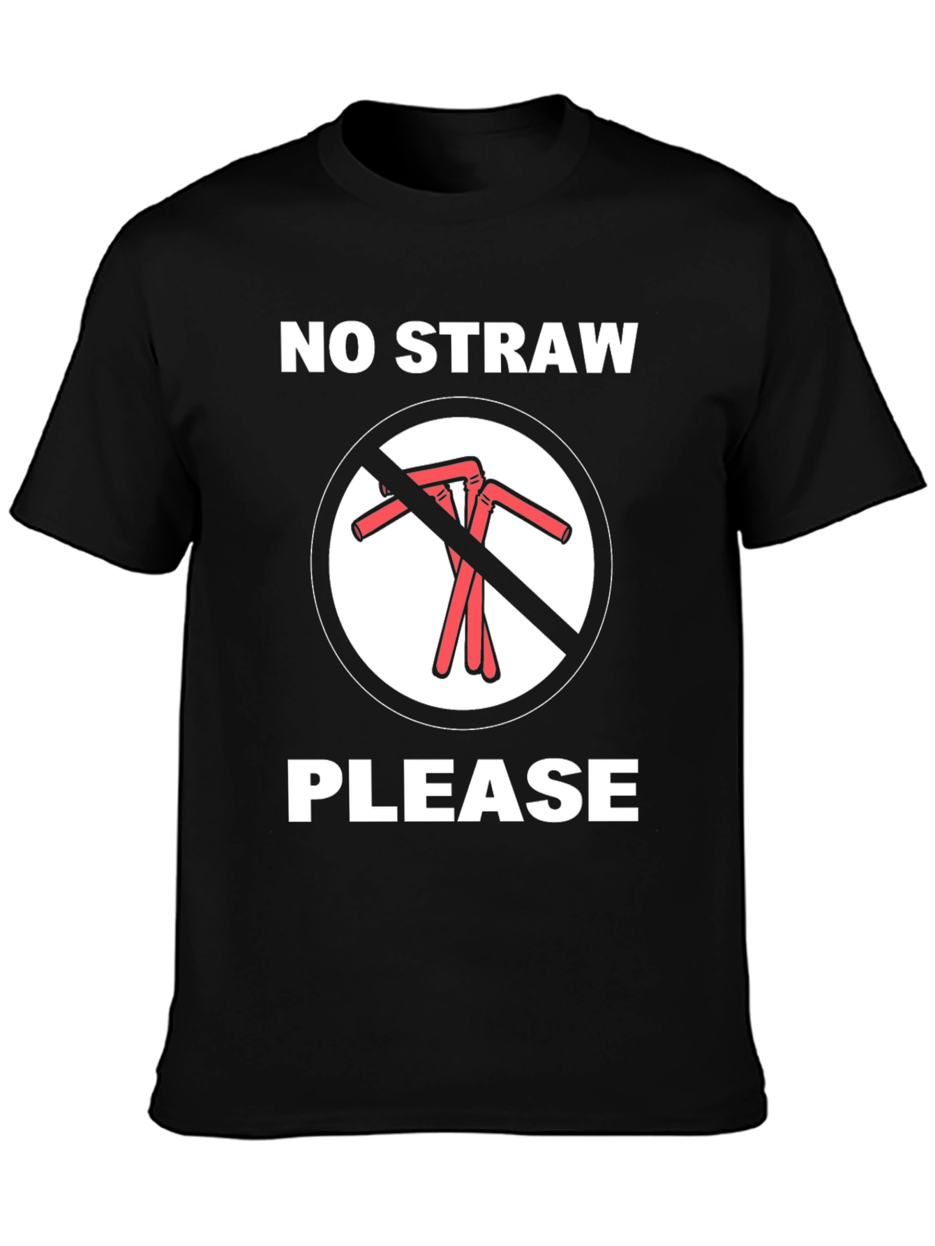 No Straw Please Graphic Tee - Eco Friendly