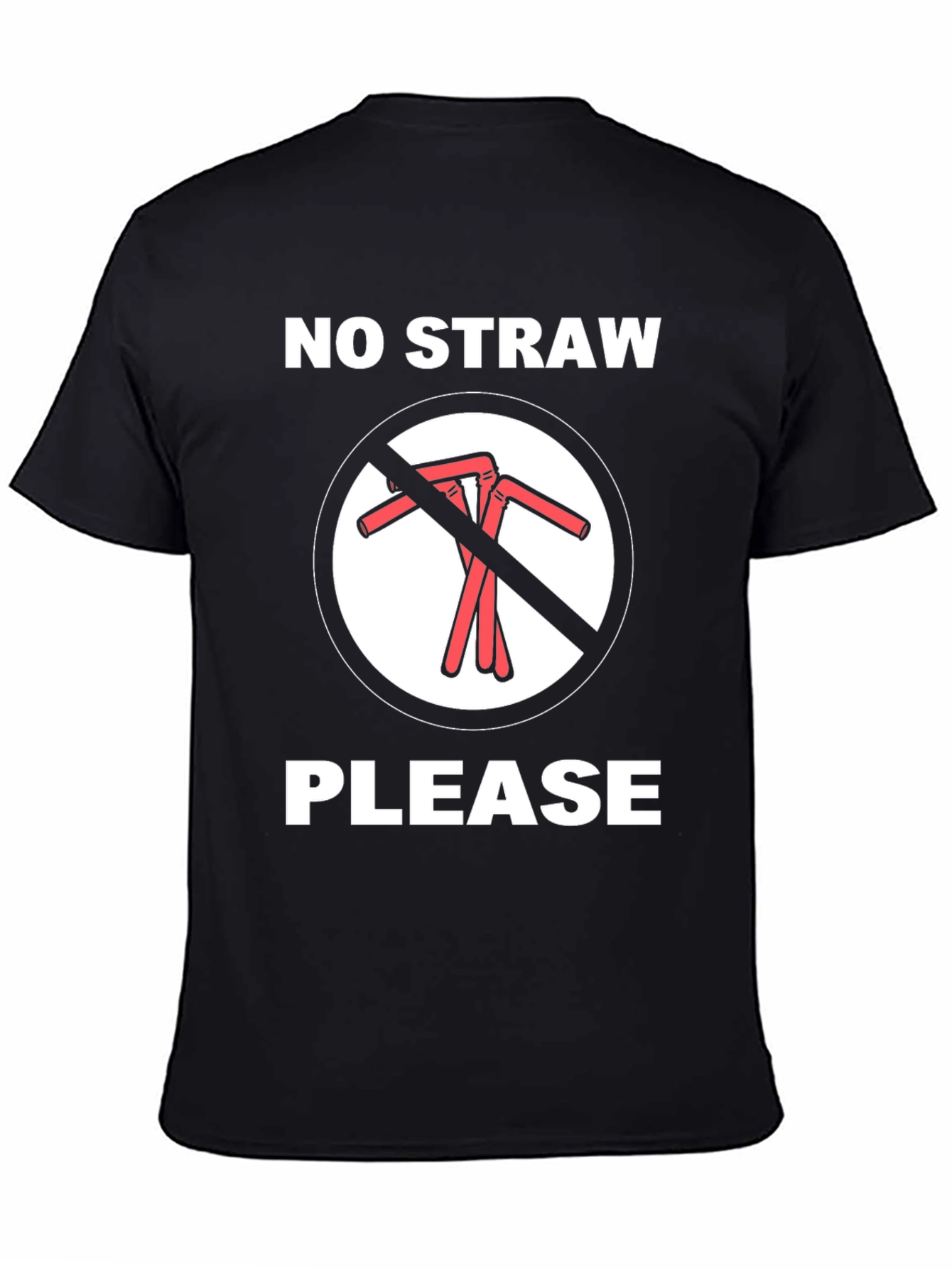 No Straw Please Graphic Tee - Eco Friendly