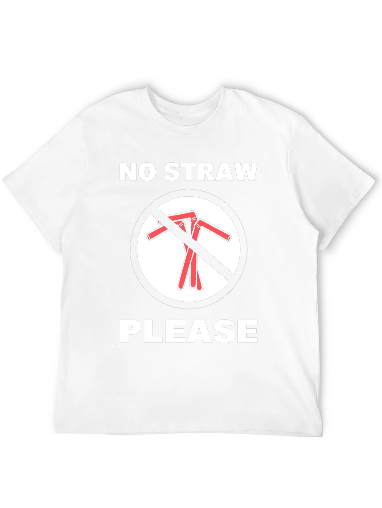 No Straw Please Graphic Tee - Eco Friendly