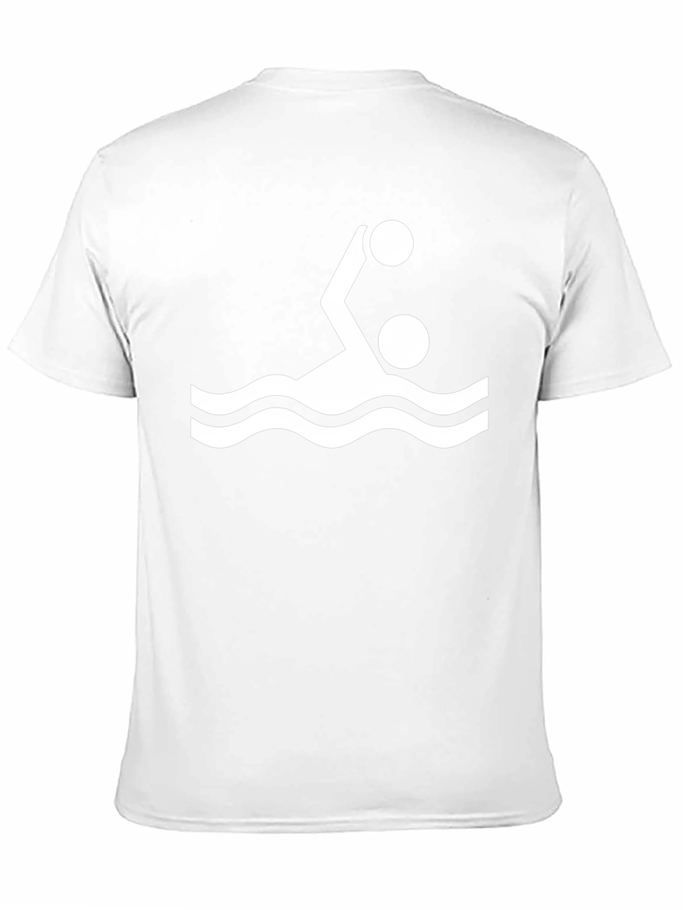 Water Polo Player Graphic Tee - Black Cotton T-Shirt