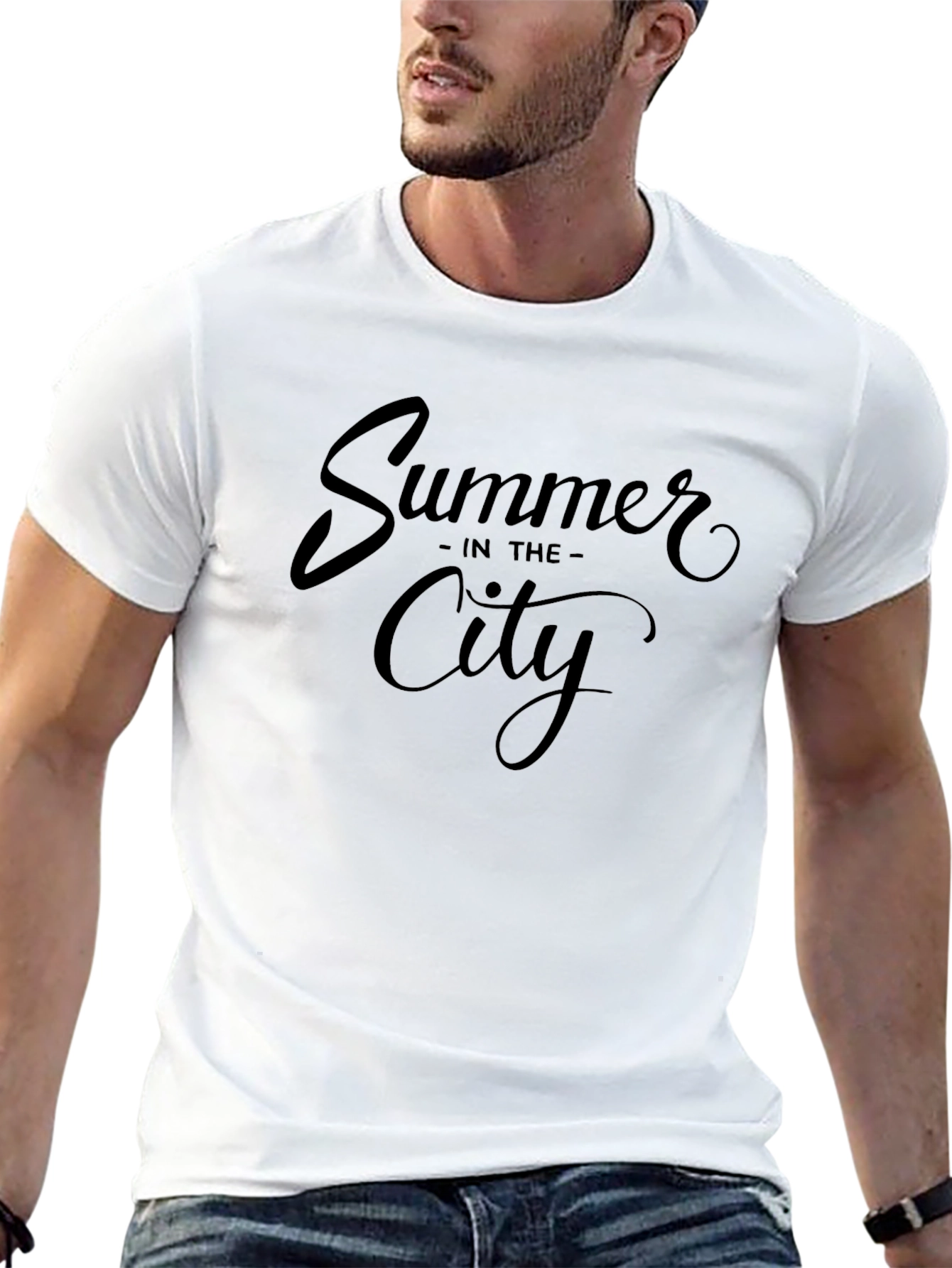 Summer in the City Black Graphic T-Shirt