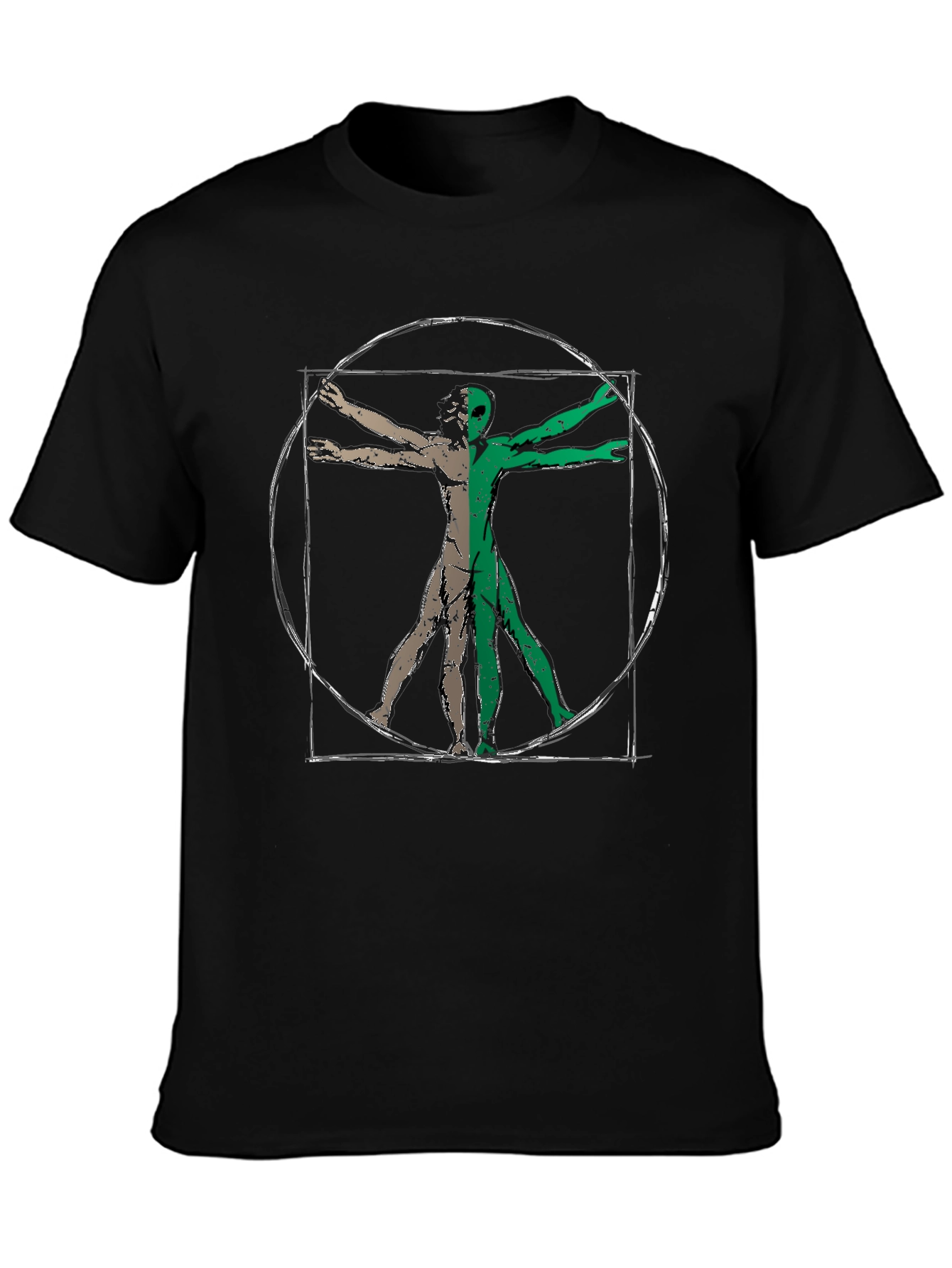 Vitruvian Alien Graphic Tee - Black