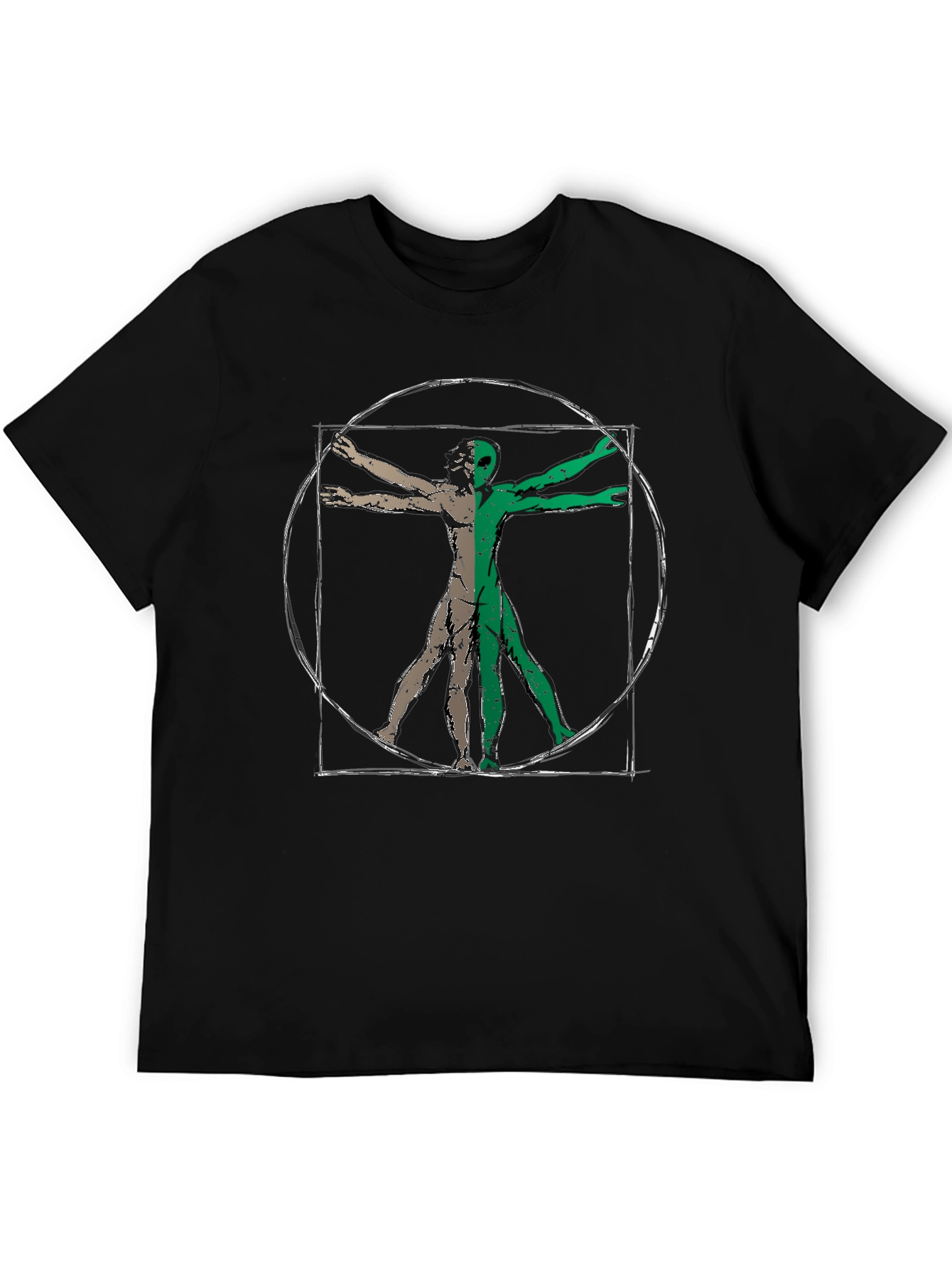 Vitruvian Alien Graphic Tee - Black