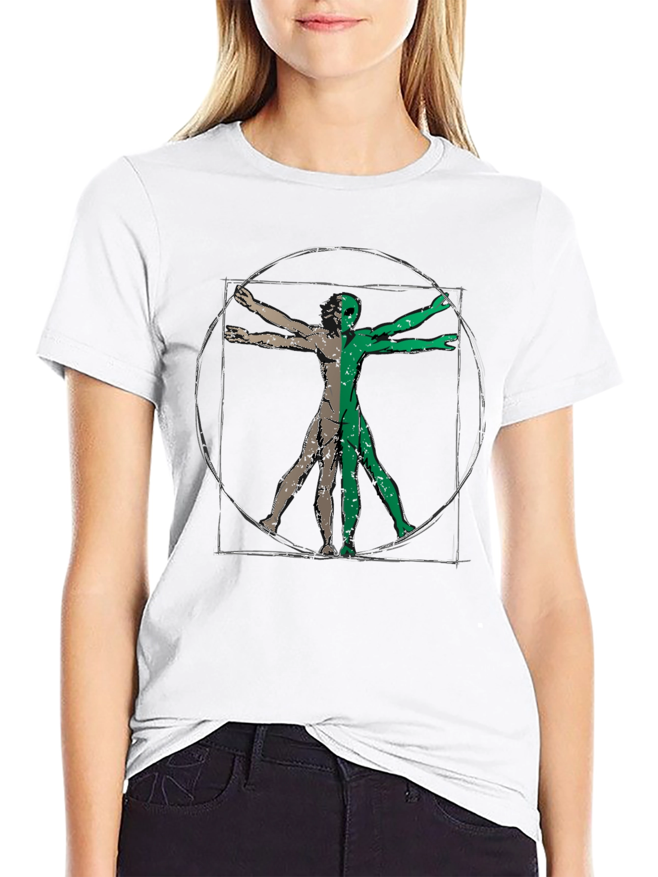 Vitruvian Alien Graphic Tee - Black