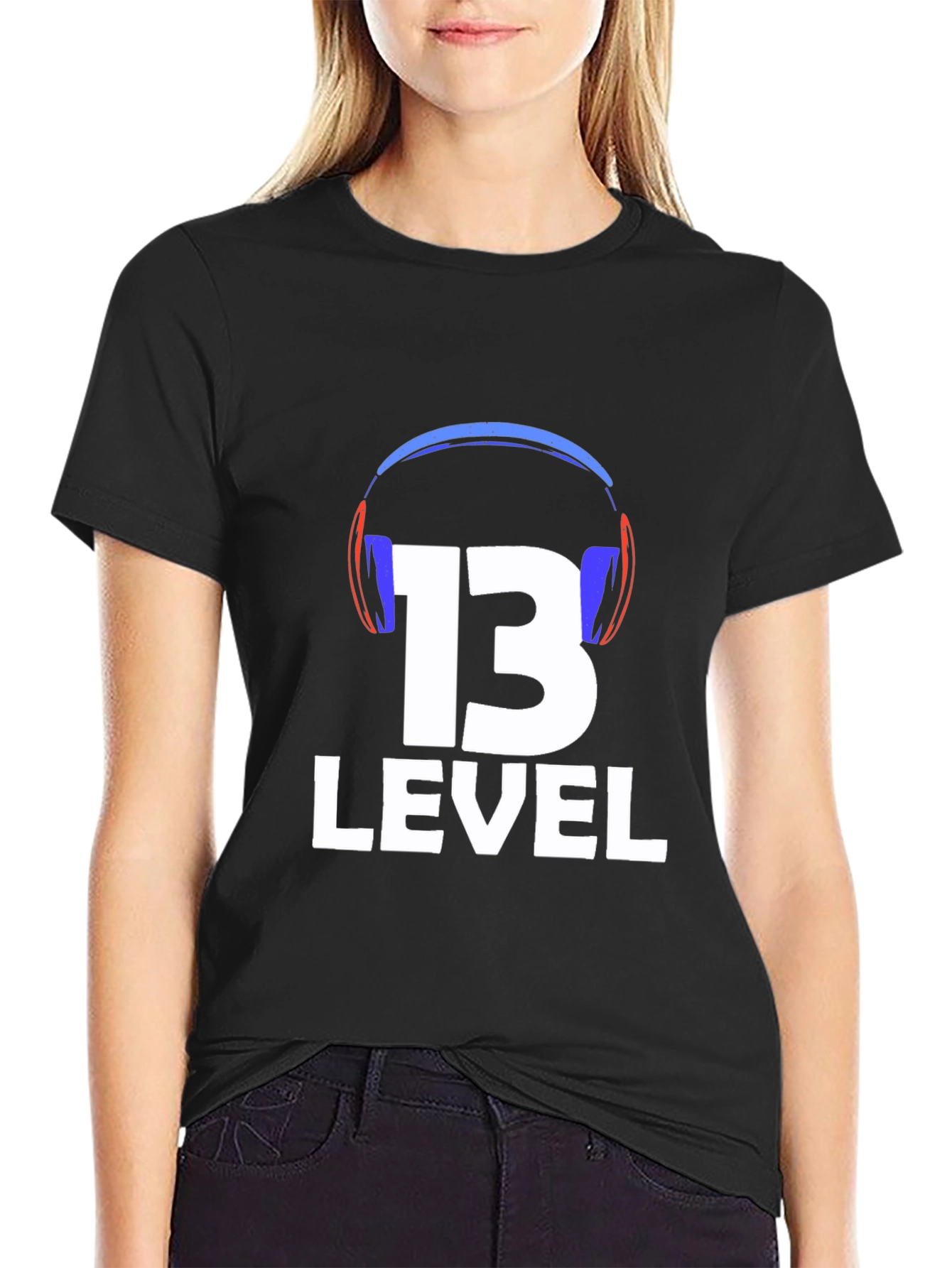 Level 13 Gamer T-Shirt - Black Cotton Tee
