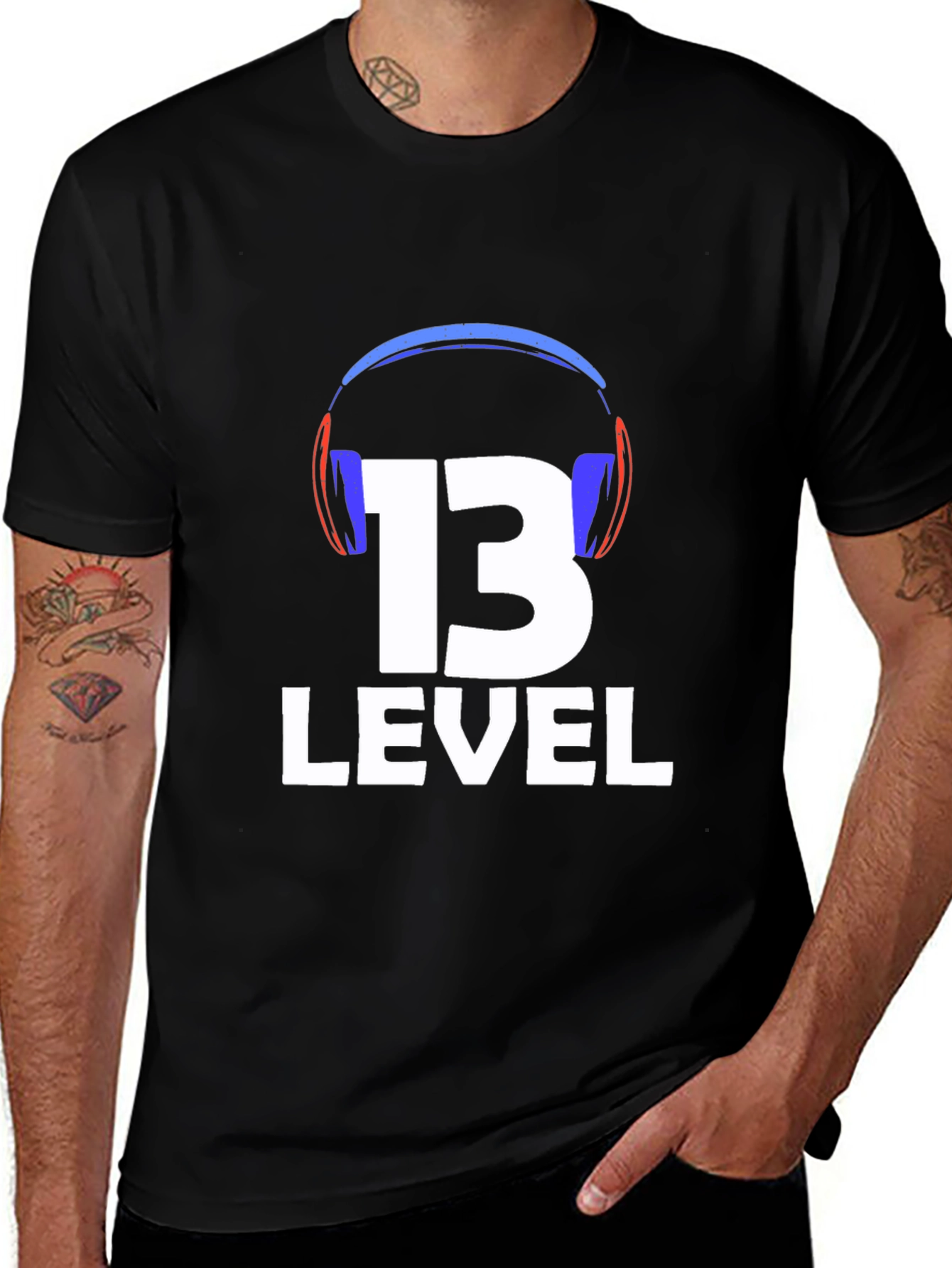 Level 13 Gamer T-Shirt - Black Cotton Tee