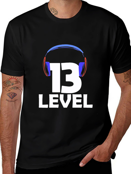 Level 13 Gamer T-Shirt - Black Cotton Tee