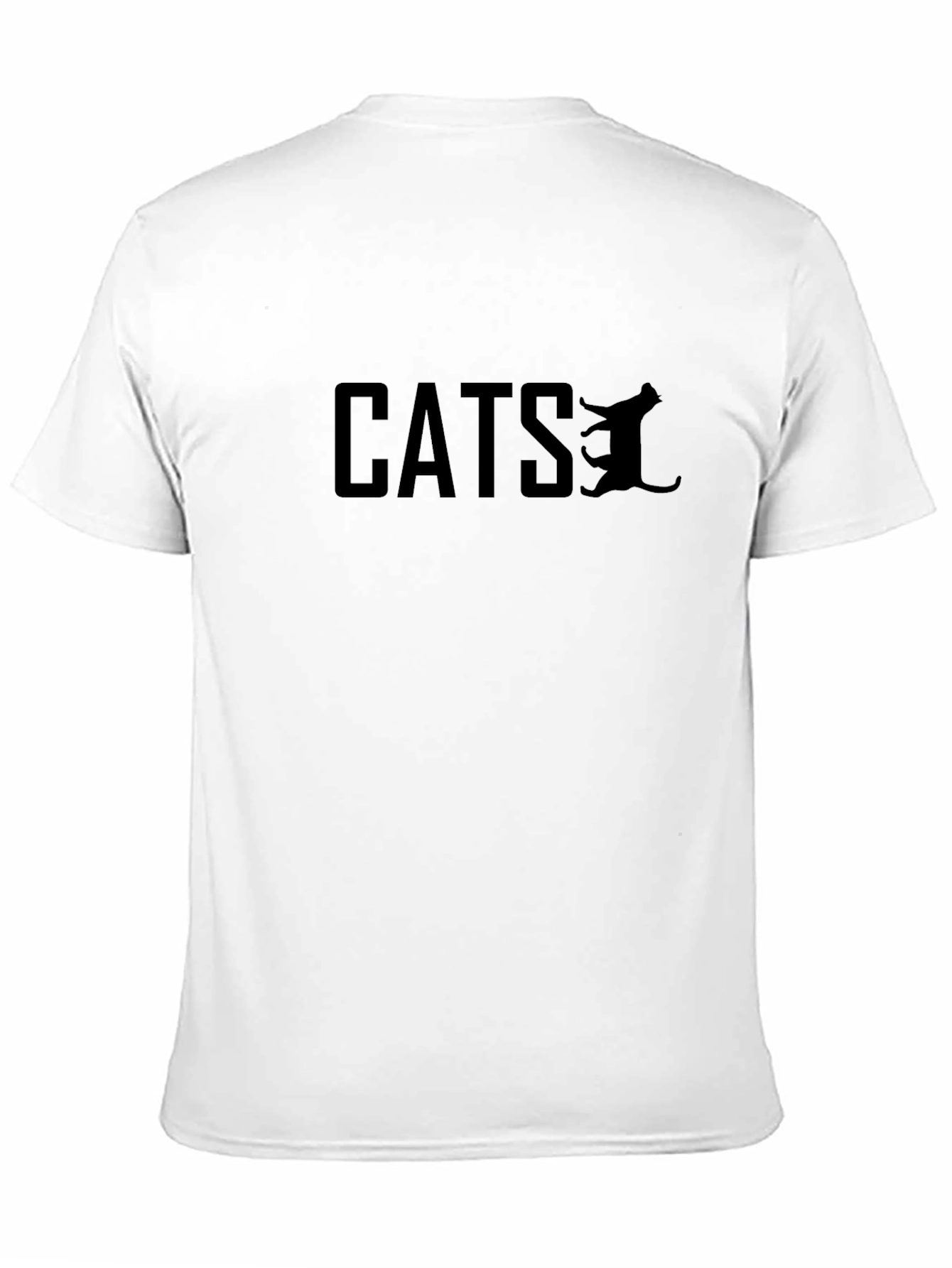 CATS Graphic Tee - Black Cat Silhouette T-Shirt